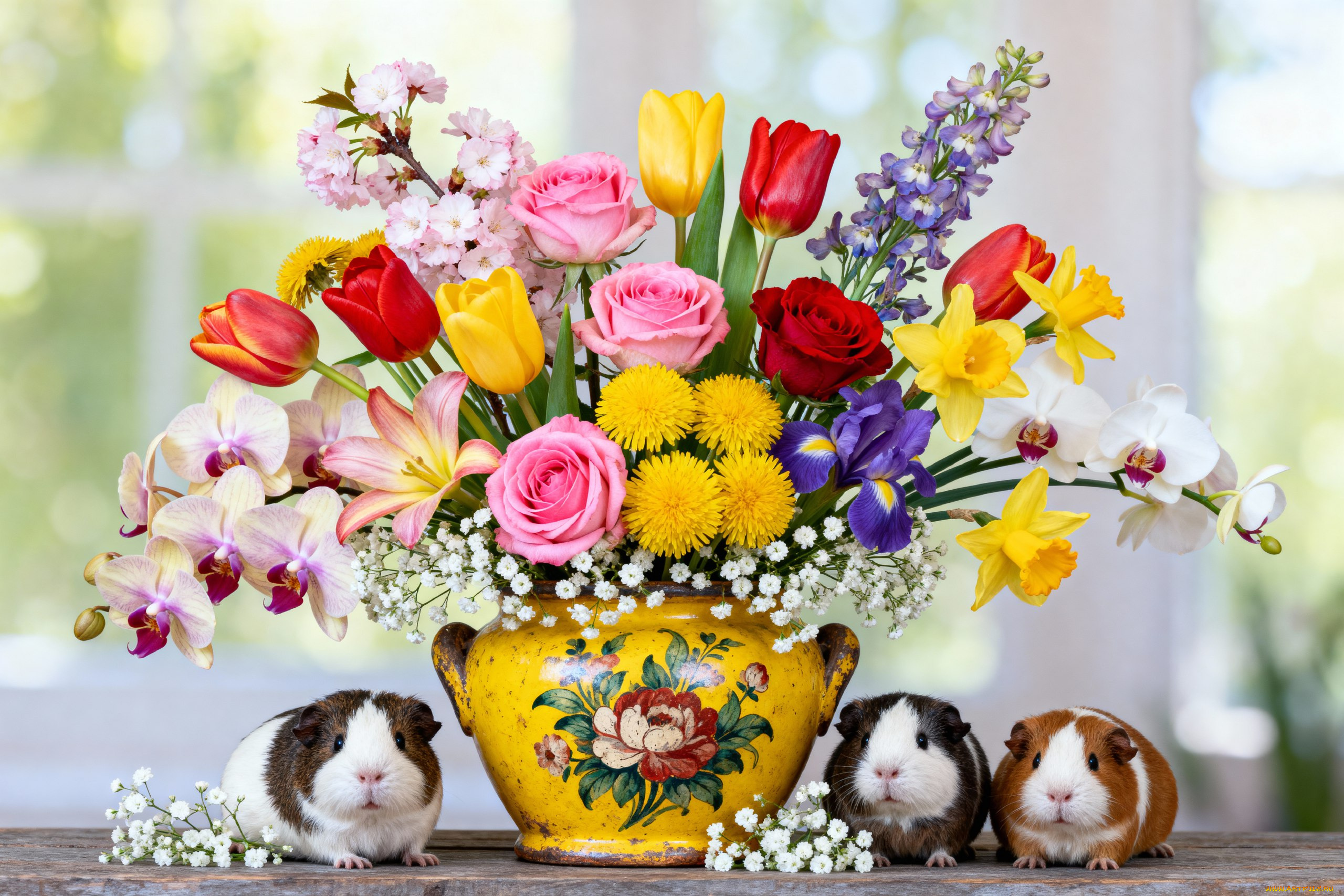 животные, морские, свинки, , хомяки, натюрморт