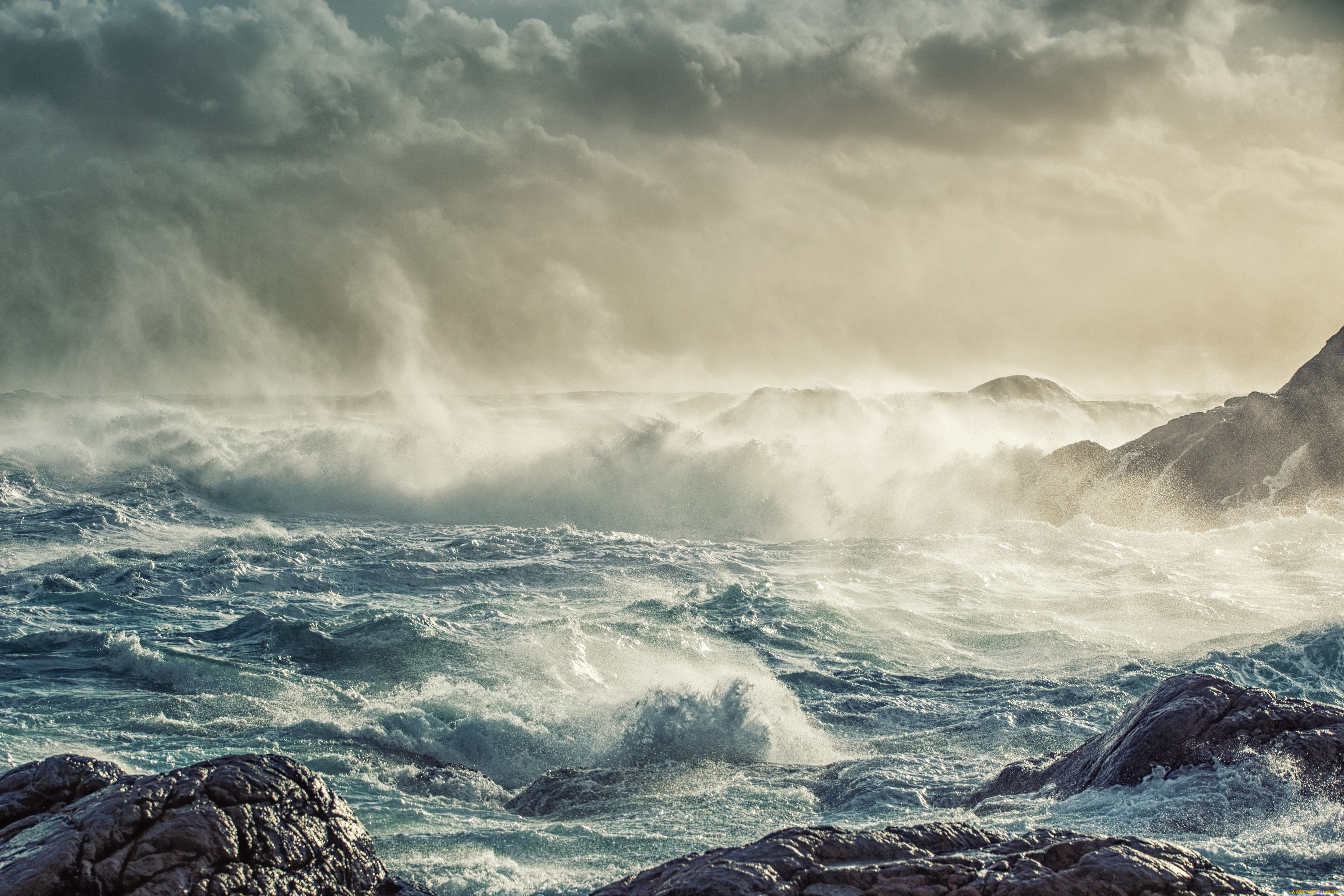 природа, побережье, океан