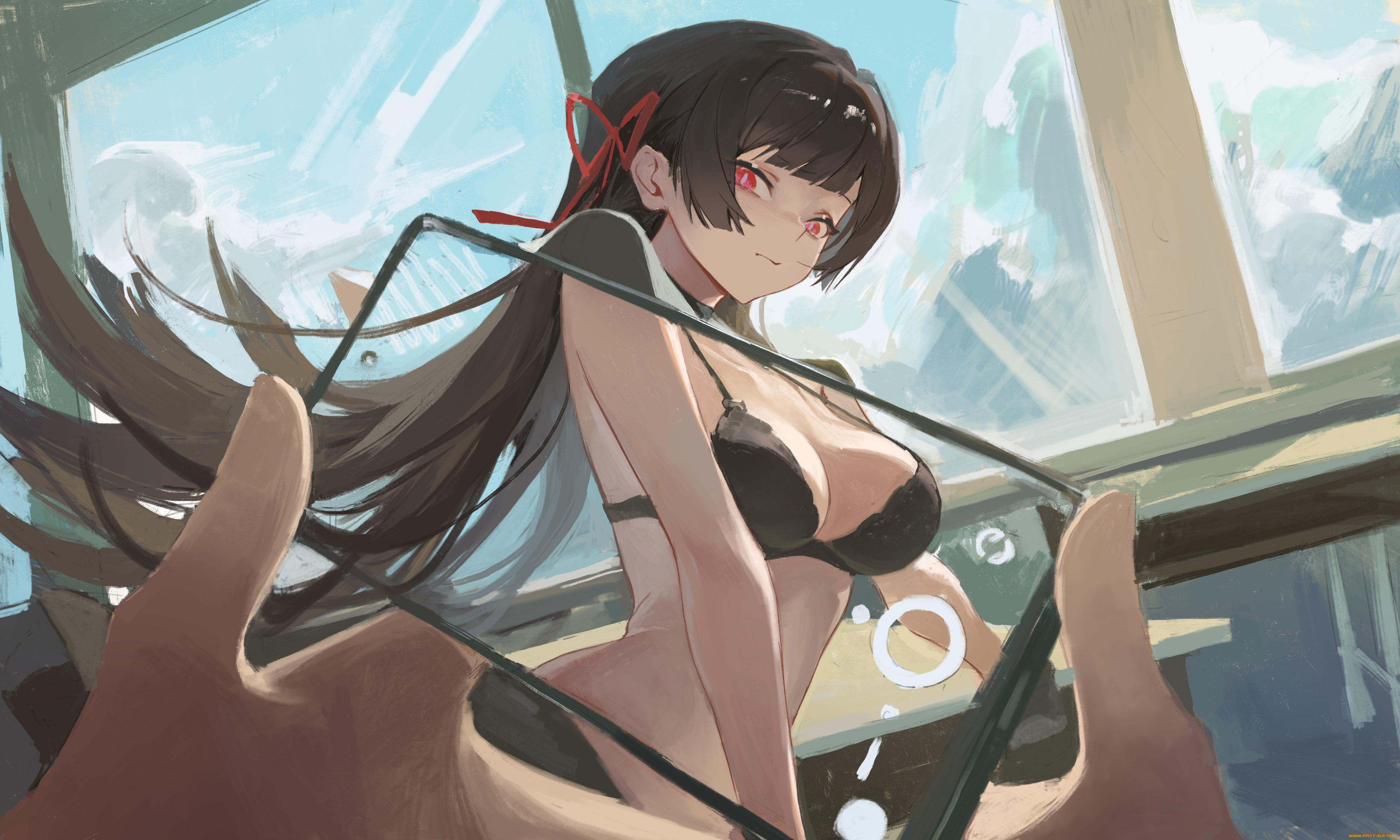 аниме, wuthering, waves, девушка