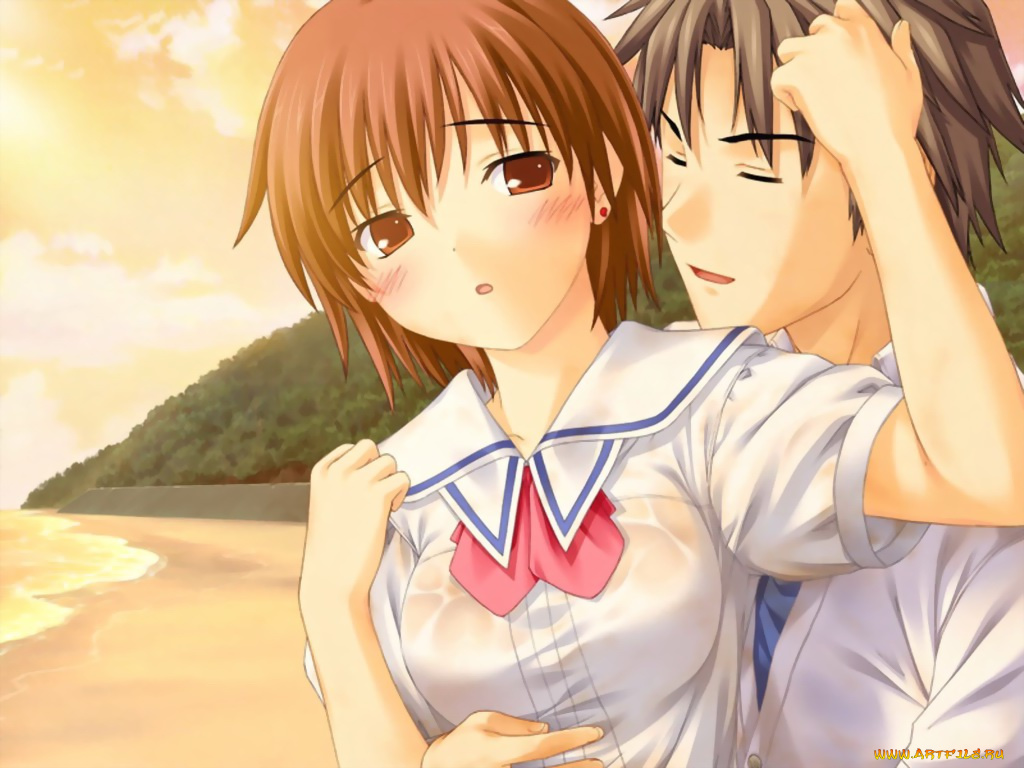 аниме, promising, to, the, blue, sky