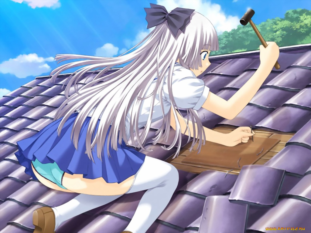 аниме, promising, to, the, blue, sky