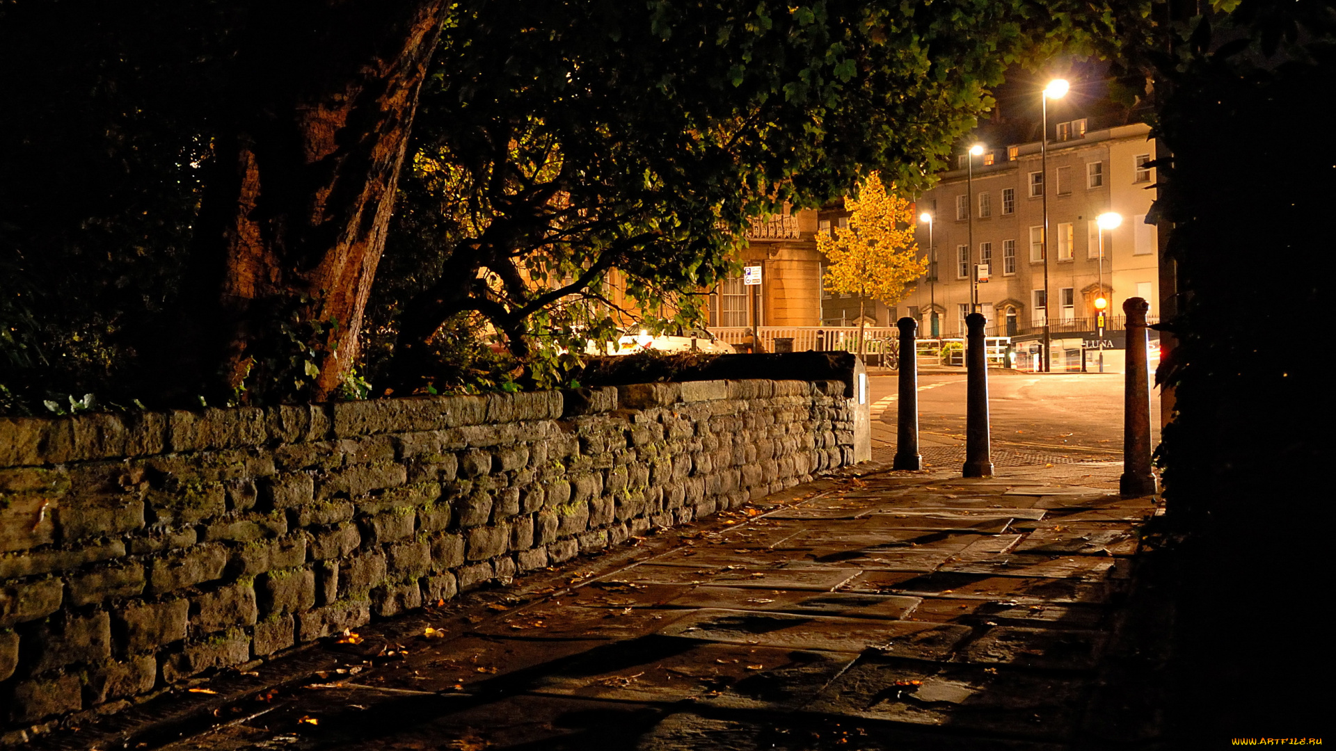 clifton, bristol, англия, города, улицы, площади, набережные, ночь, огни, дома