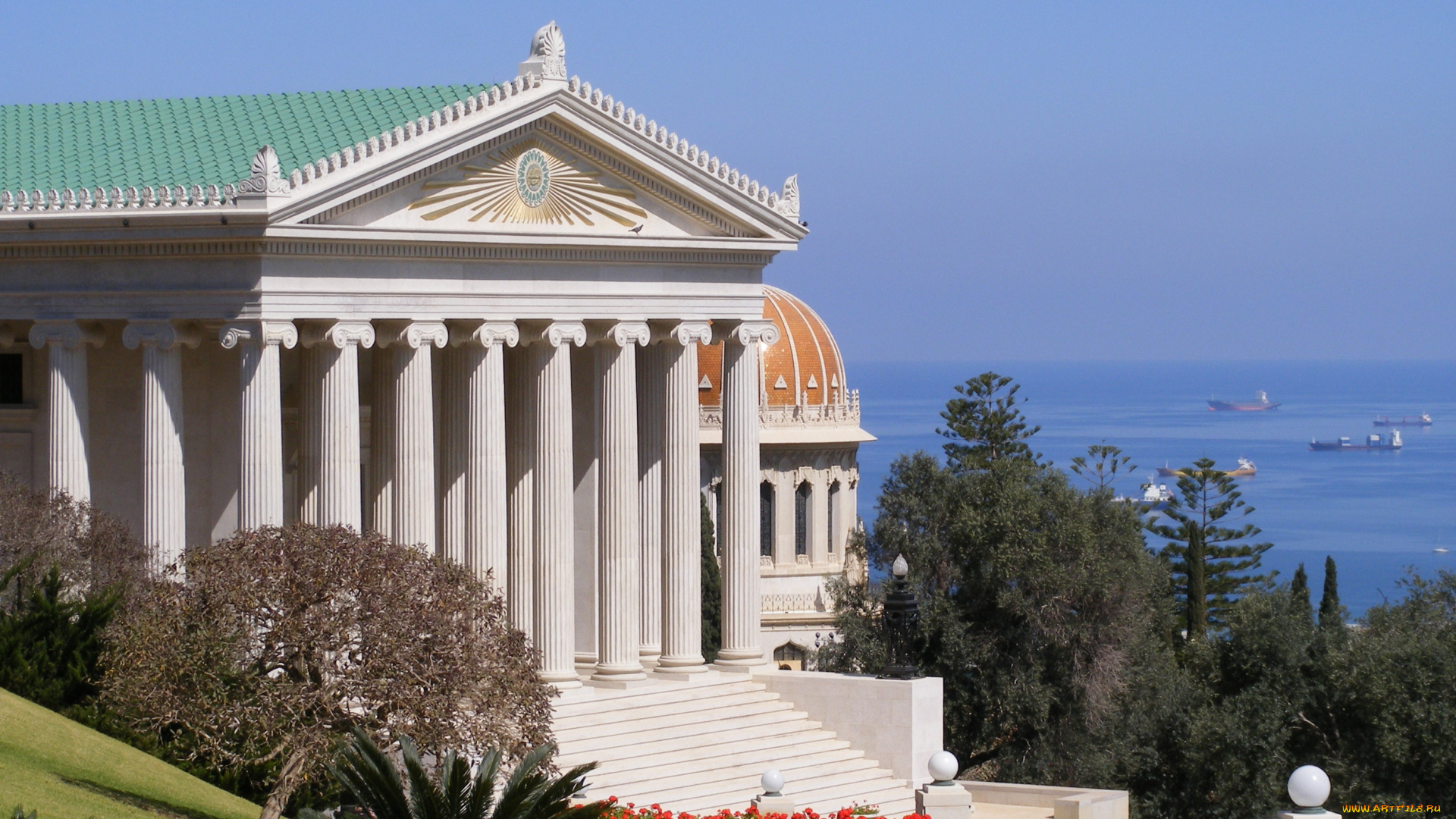 хайфа, города, здания, дома, храмы