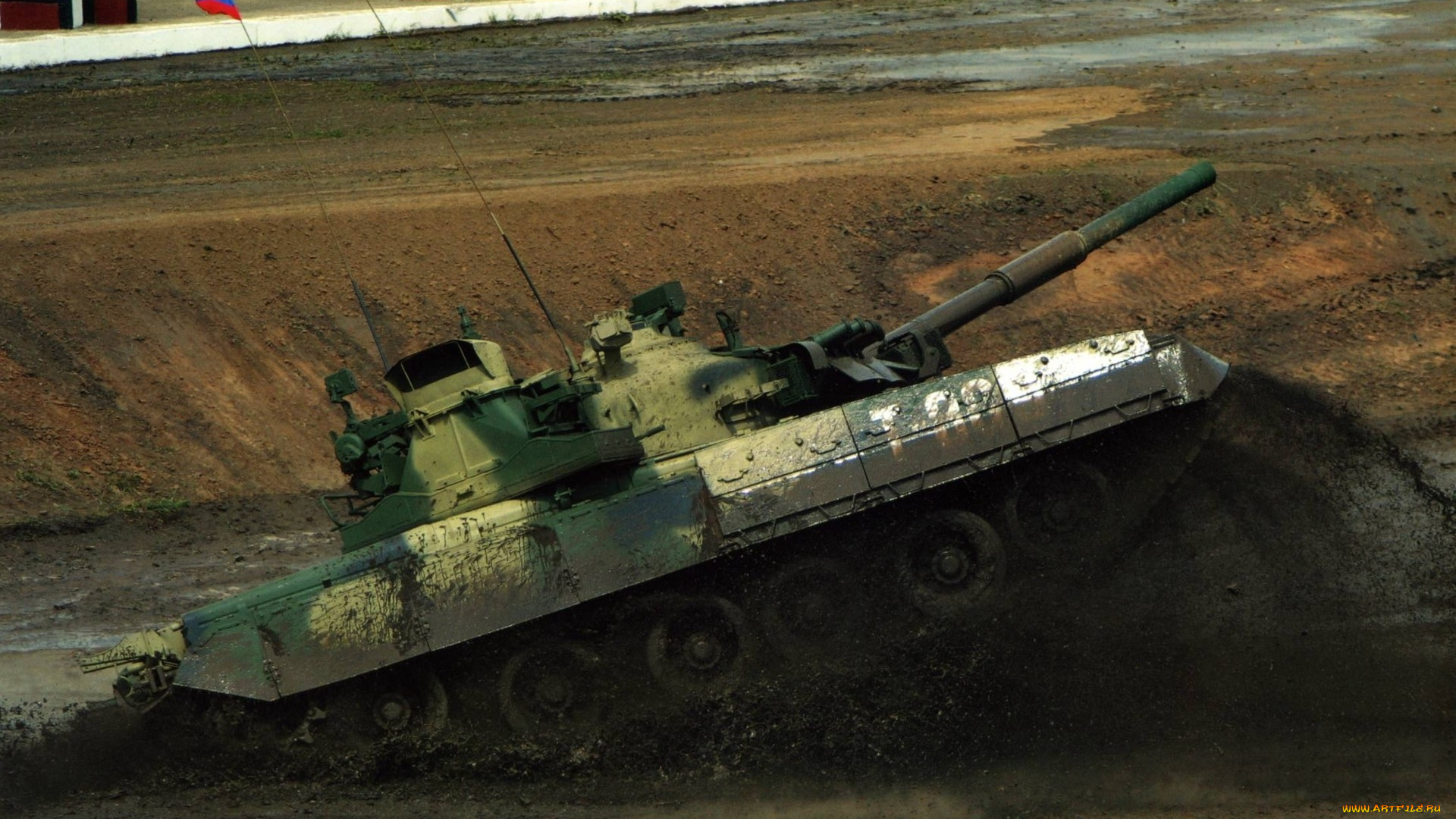 техника, военная, полигон, грязь, танк