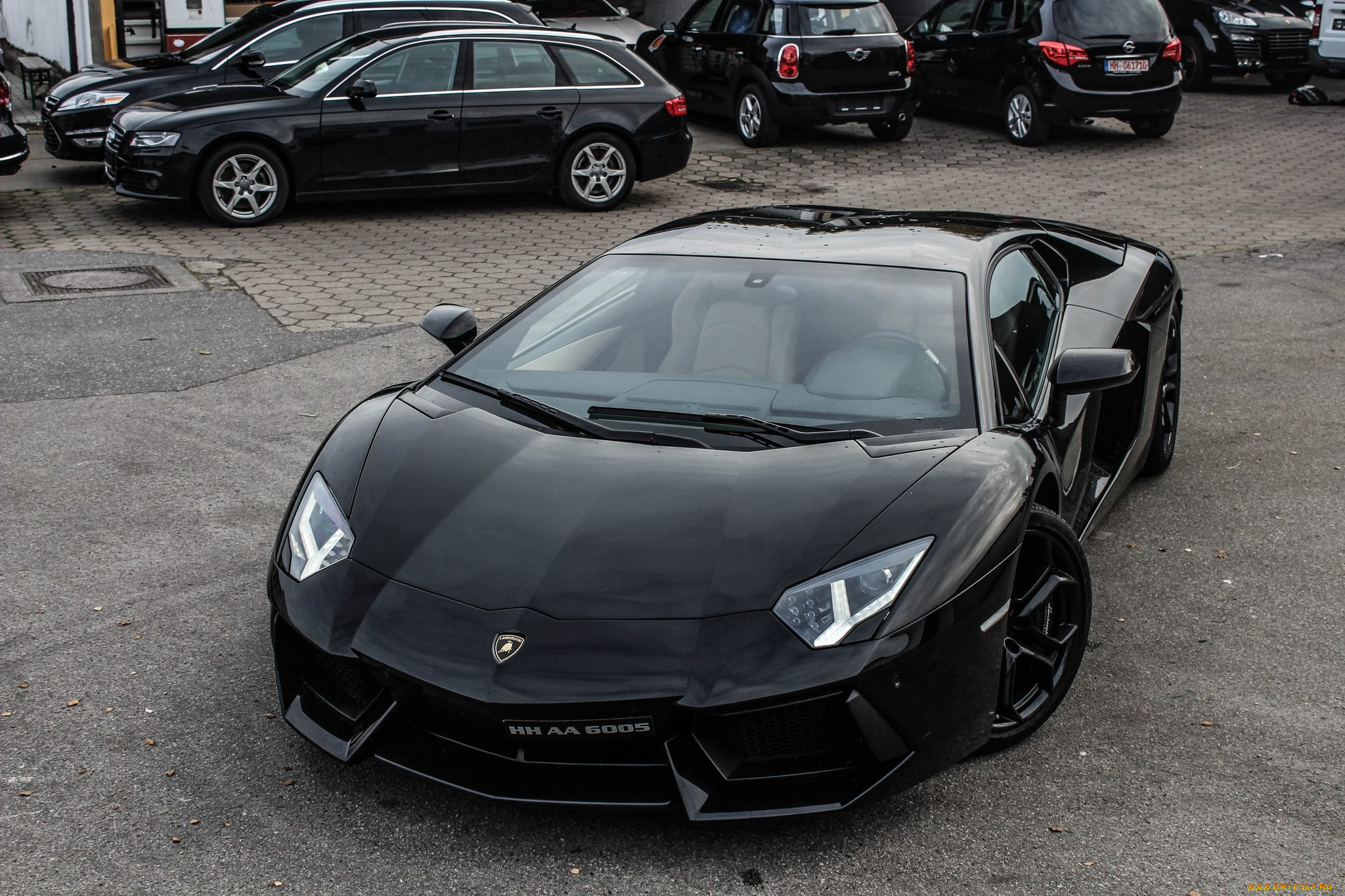автомобили, выставки, уличные, фото, lamborghini, aventador, lp700-4, black