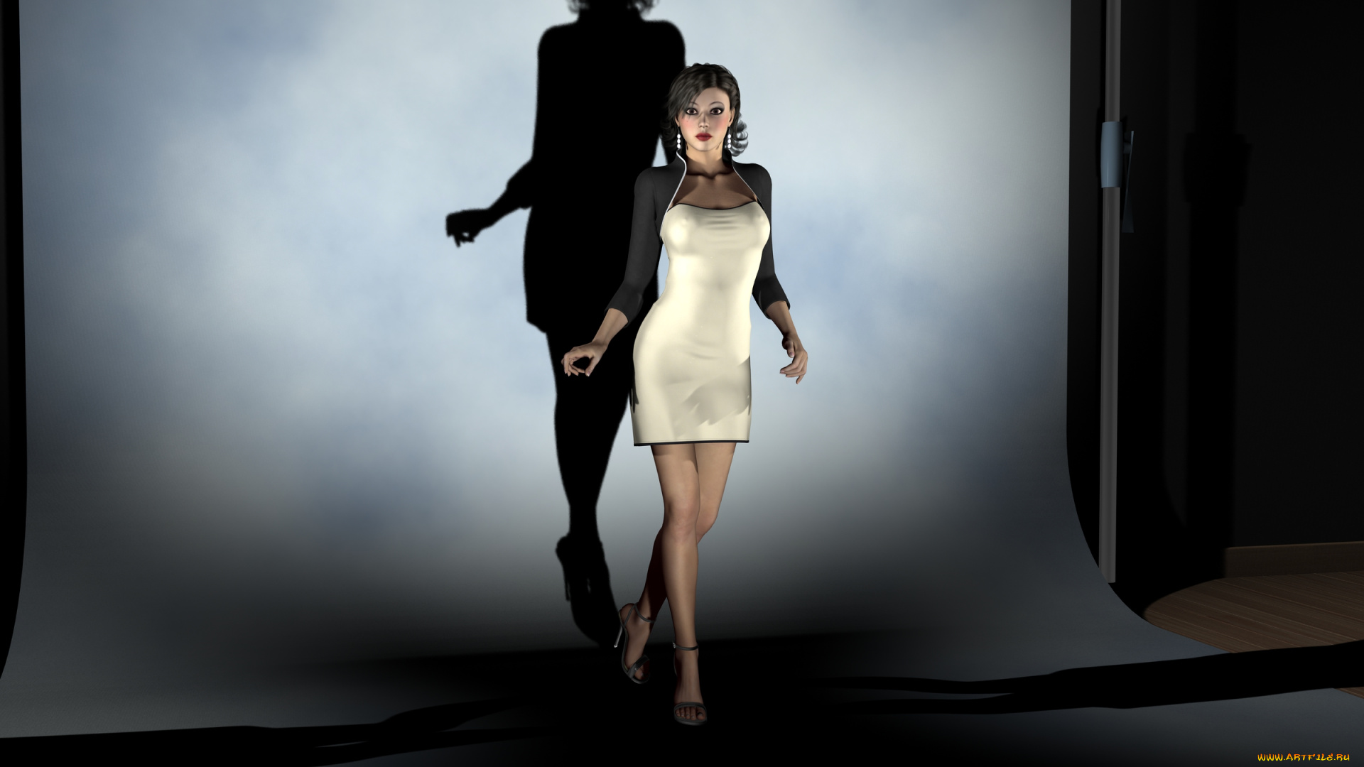3д, графика, people, , люди, тень, девушка