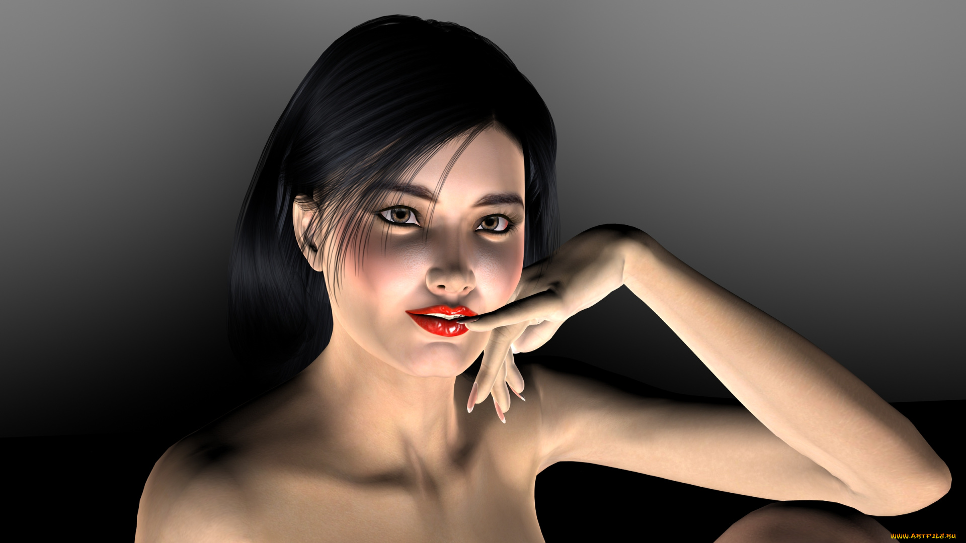 3д, графика, portraits, , портрет, девушка, взгляд