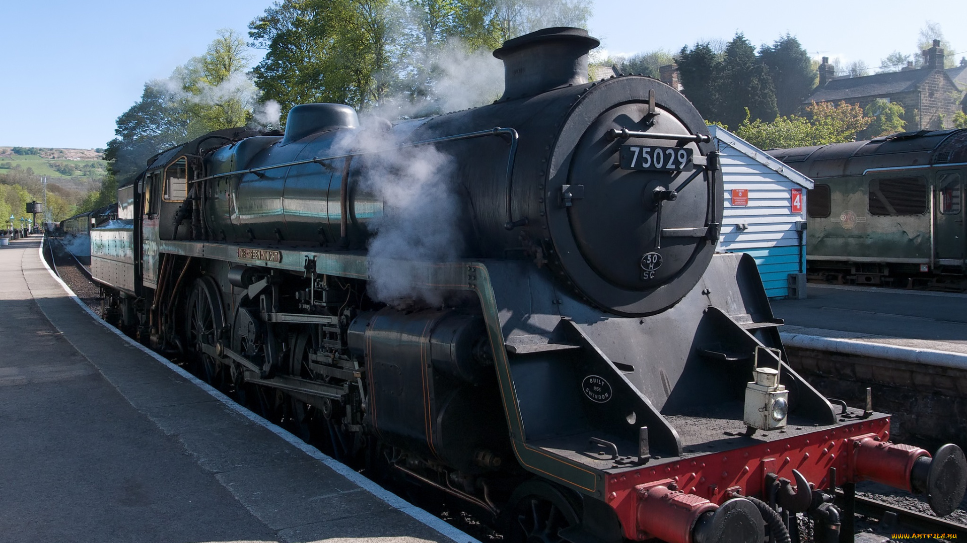 техника, паровозы, стоянка, перрон, паровоз, рельсы, железная, дорога