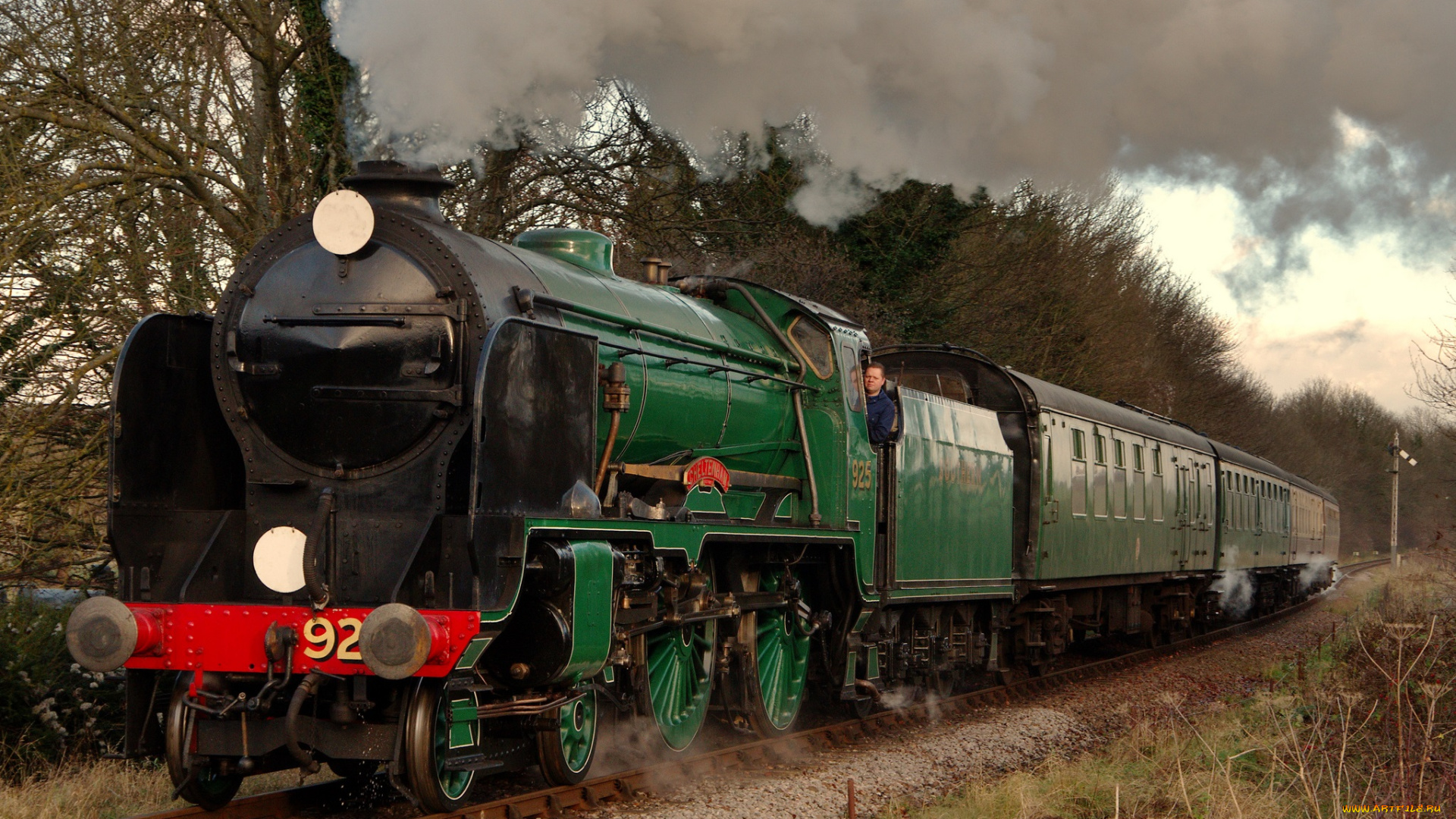 техника, паровозы, вагоны, паровоз, рельсы, дорога, железная