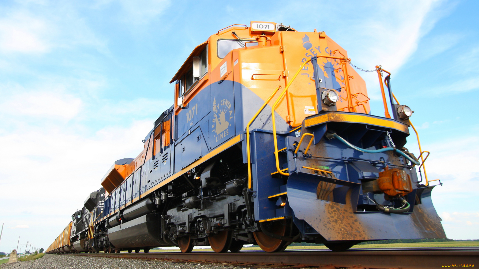 техника, поезда, дорога, рельсы, локомотив, вагоны, состав, железная