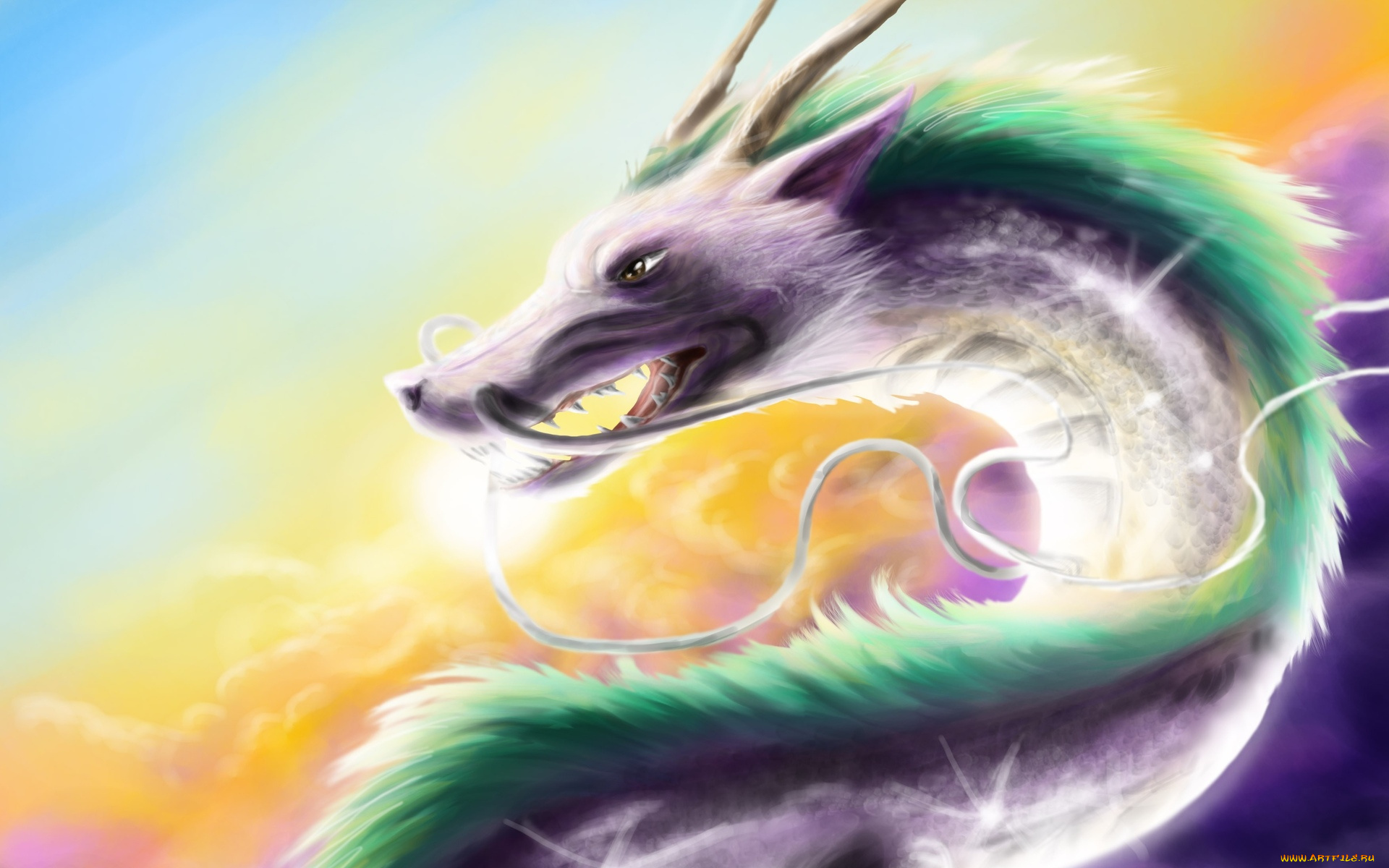 аниме, spirited, away, дракон, дух, реки, унесенные, призраками, хаяо, миядзаки