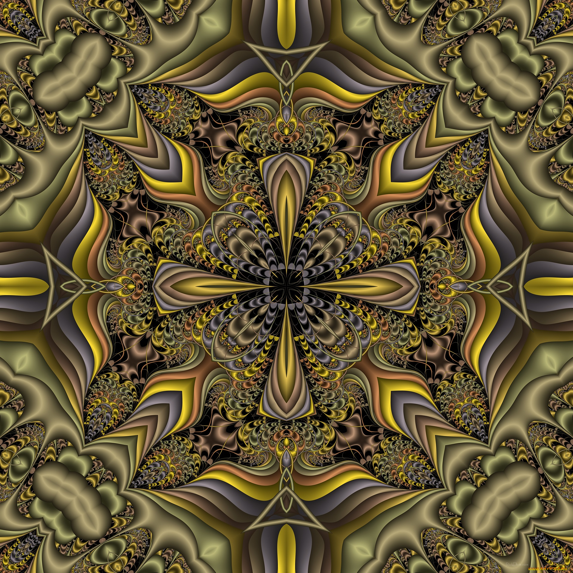 3д, графика, fractal, , фракталы, фон, узор, цвета