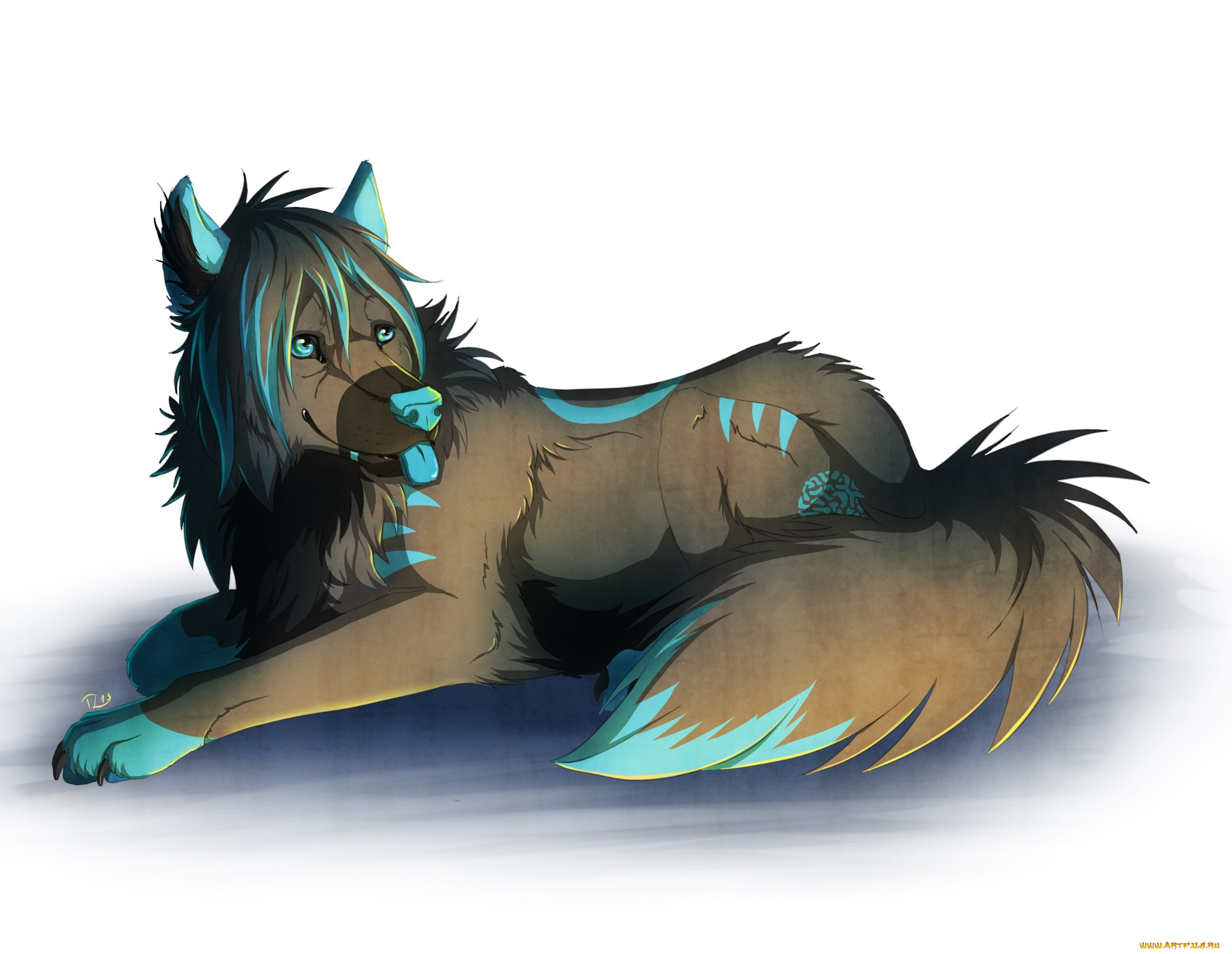 рисованные, животные, , слоны, собака