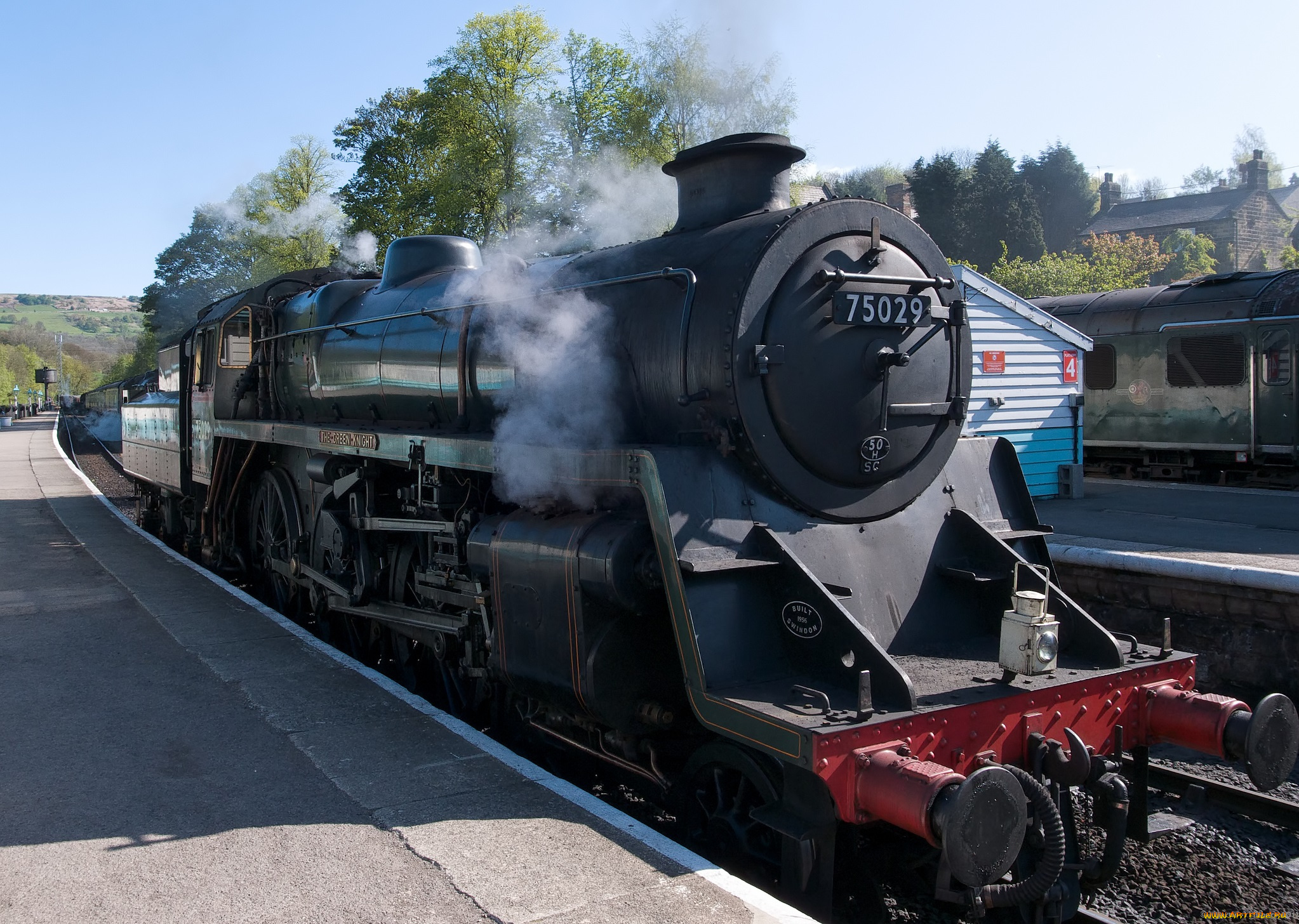 техника, паровозы, стоянка, перрон, паровоз, рельсы, железная, дорога