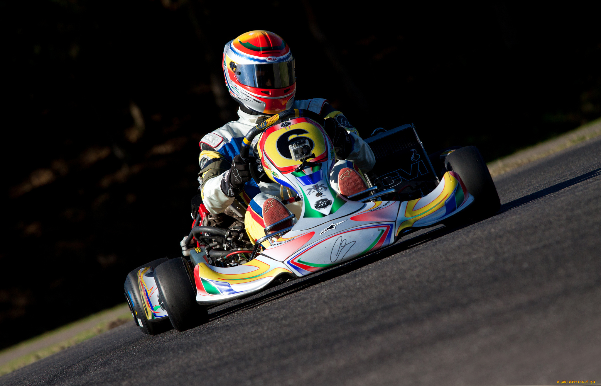 спорт, автоспорт, карт, шлем, вираж, гонщик, трек