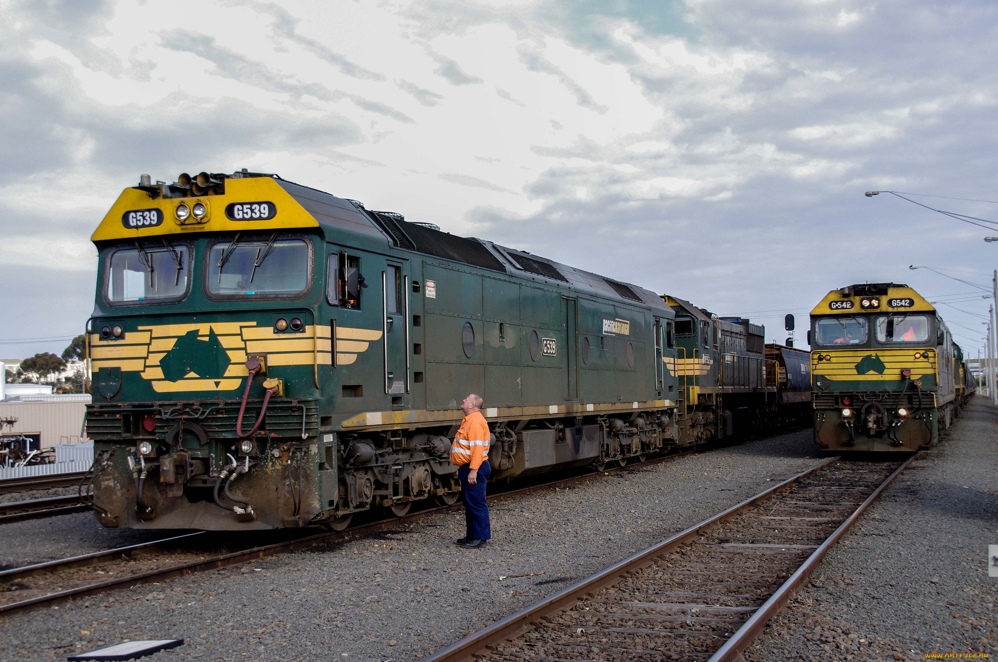 техника, поезда, локомотивы, ночь, дорога, железная