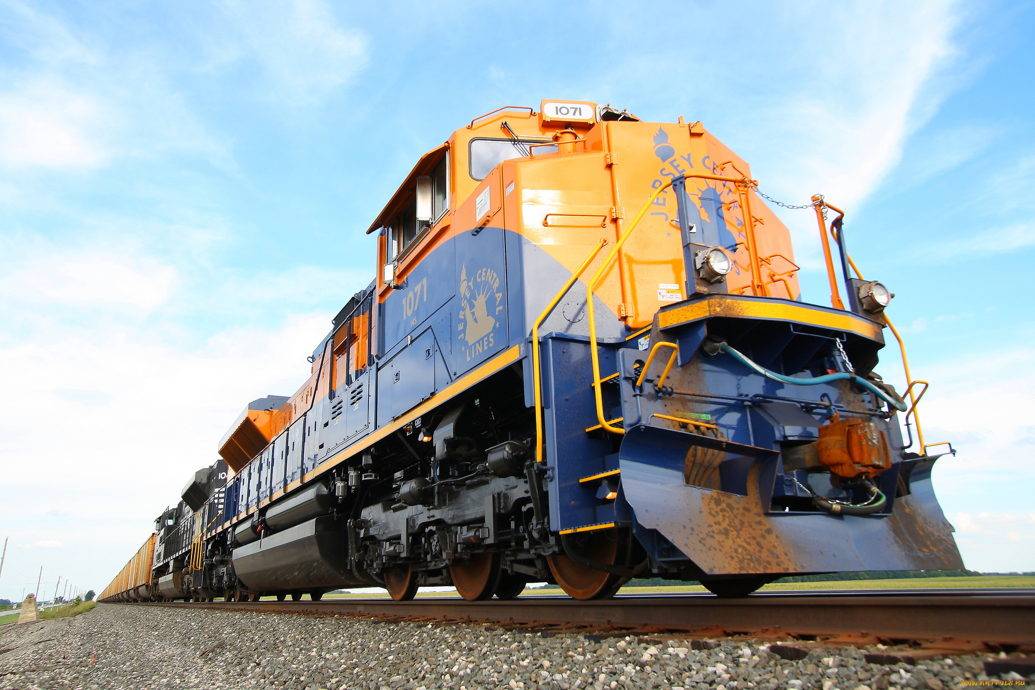 техника, поезда, дорога, рельсы, локомотив, вагоны, состав, железная