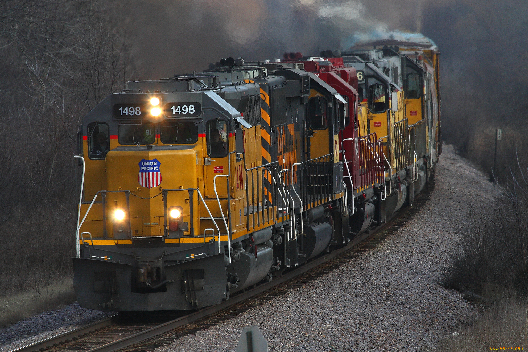 техника, поезда, состав, вагоны, локомотив, железная, дорога, рельсы