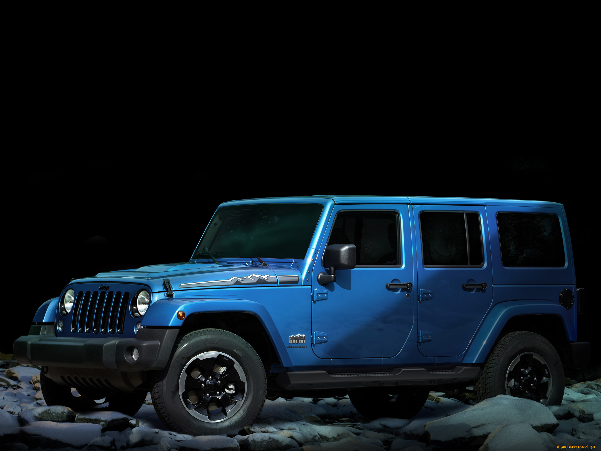 автомобили, jeep, jk, polar, wrangle, unlimited, синий, 2014