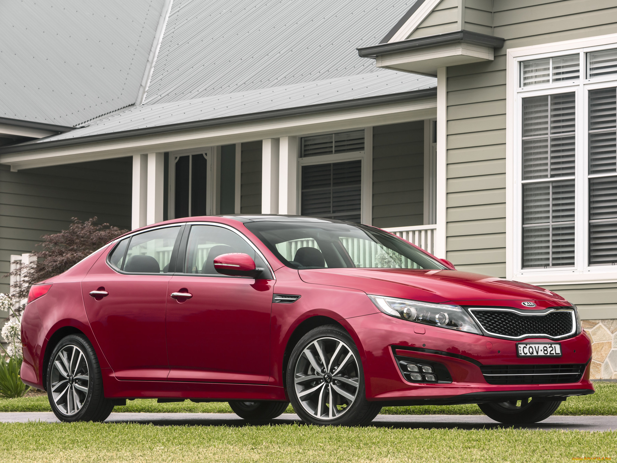 автомобили, kia, optima, au-spec, 2013, красный