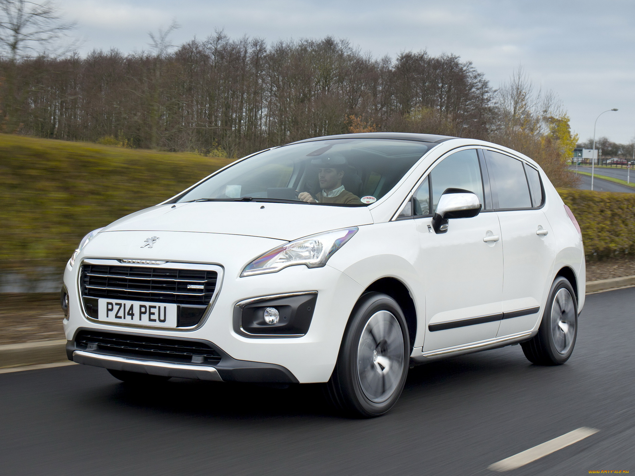 автомобили, peugeot, светлый, 2014, hybrid4, 3008, uk-spec