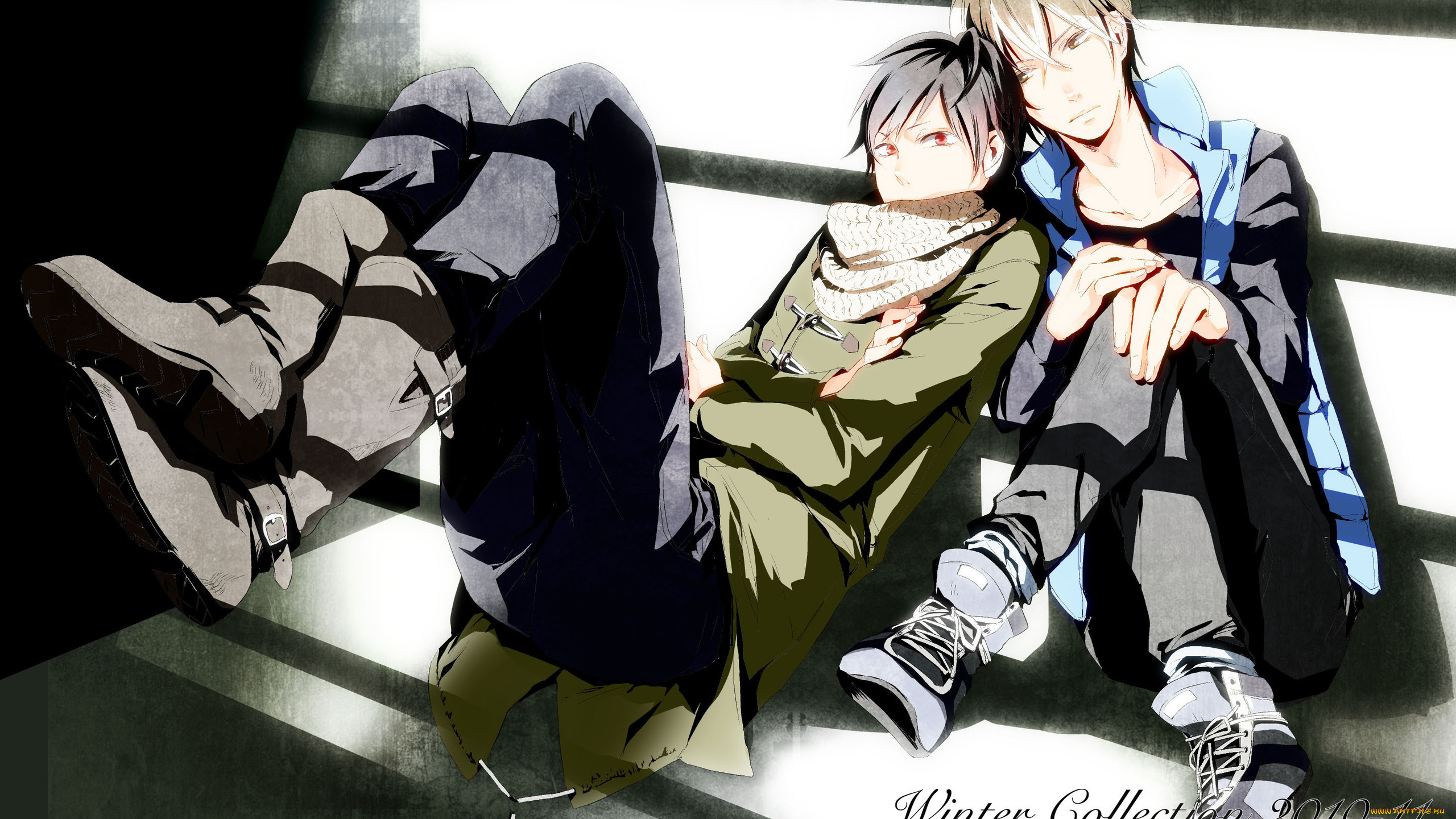 аниме, dyurarara, тень, обувь, стена, волосы, durarara, глаза, обои