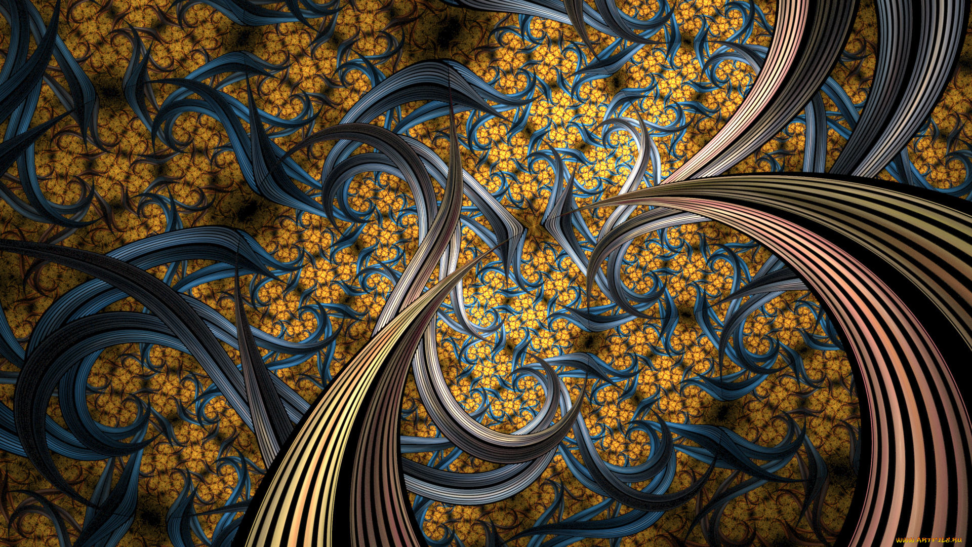 3д, графика, фракталы, , fractal, цвета, фон, узор