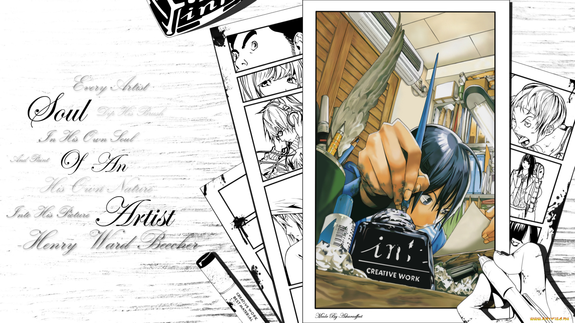 аниме, bakuman, листы, манга, бакуман