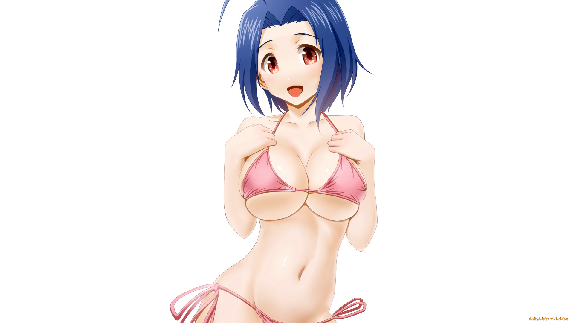 аниме, idolm@ster, idolmaster, купальник, miura, azusa, takahirokun, девушка