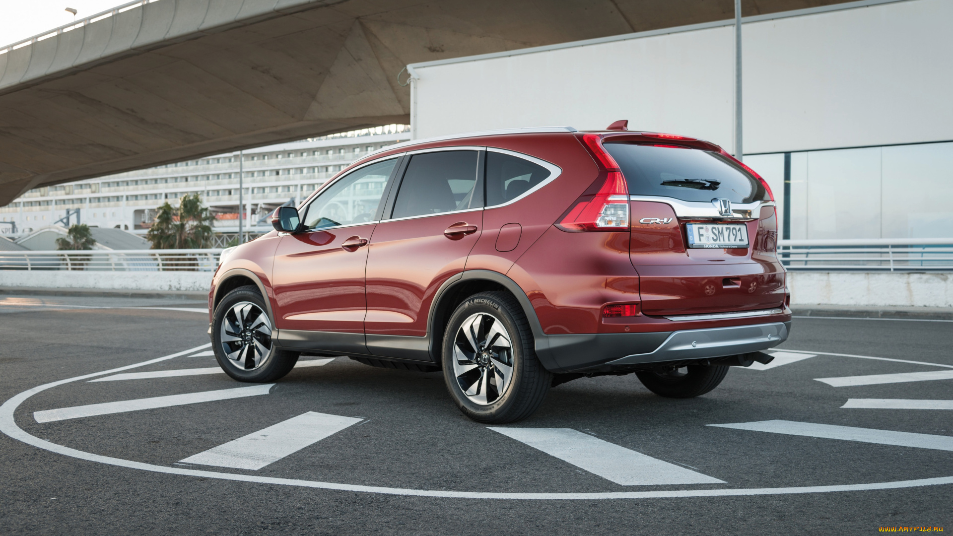 автомобили, honda, cr-v, rm, 2015г, красный