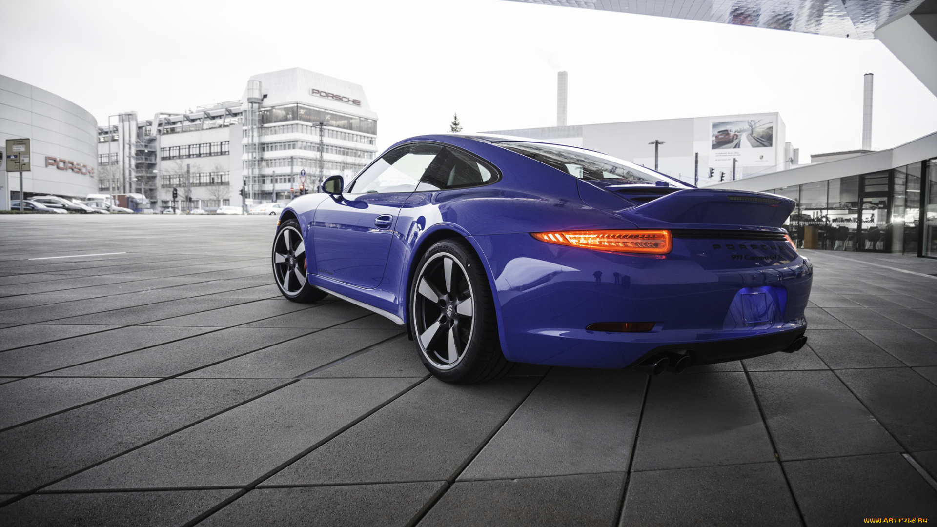 автомобили, porsche, синий, 991, coupe, club, gts, carrera, 911, 2015г