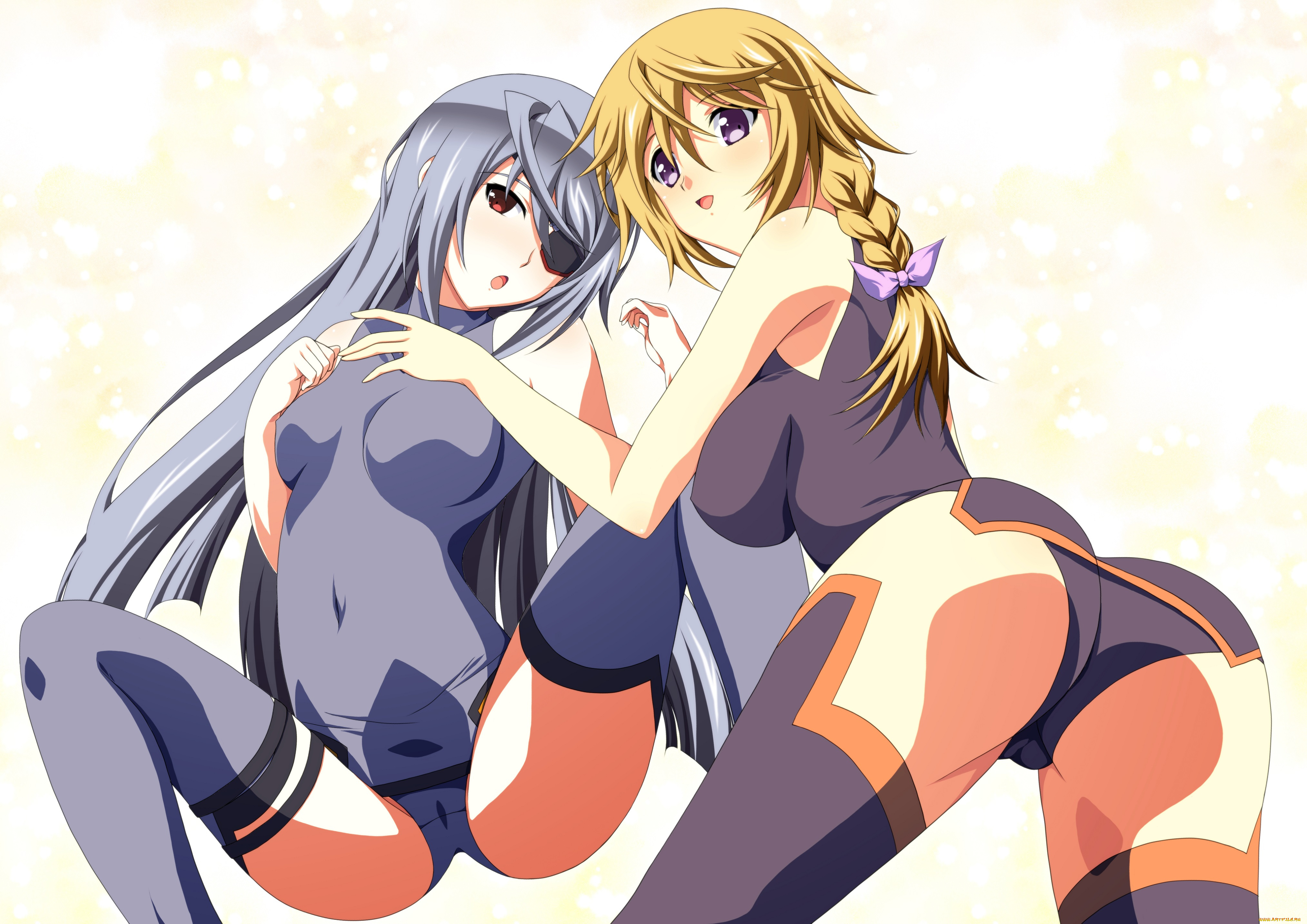 аниме, infinite, stratos, эротика, laura, bodewig, charles, dunois, девушки