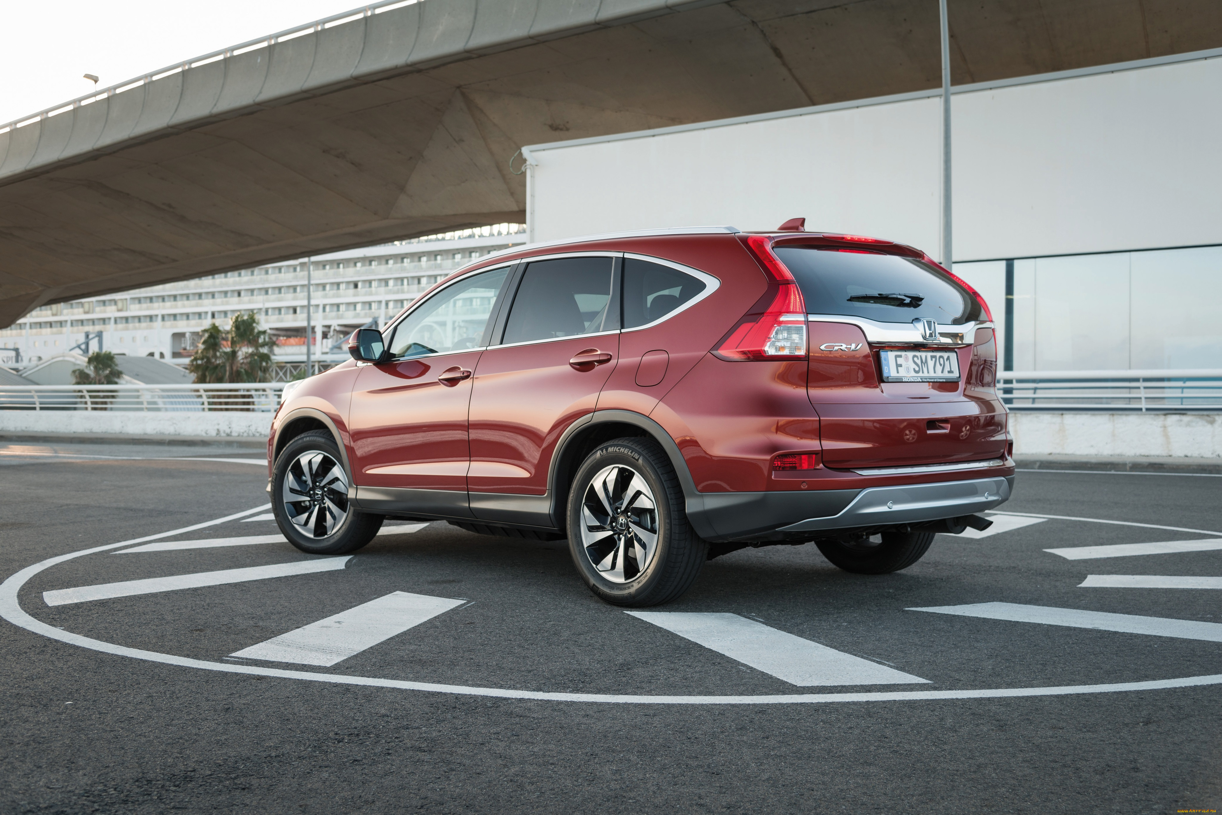 автомобили, honda, cr-v, rm, 2015г, красный
