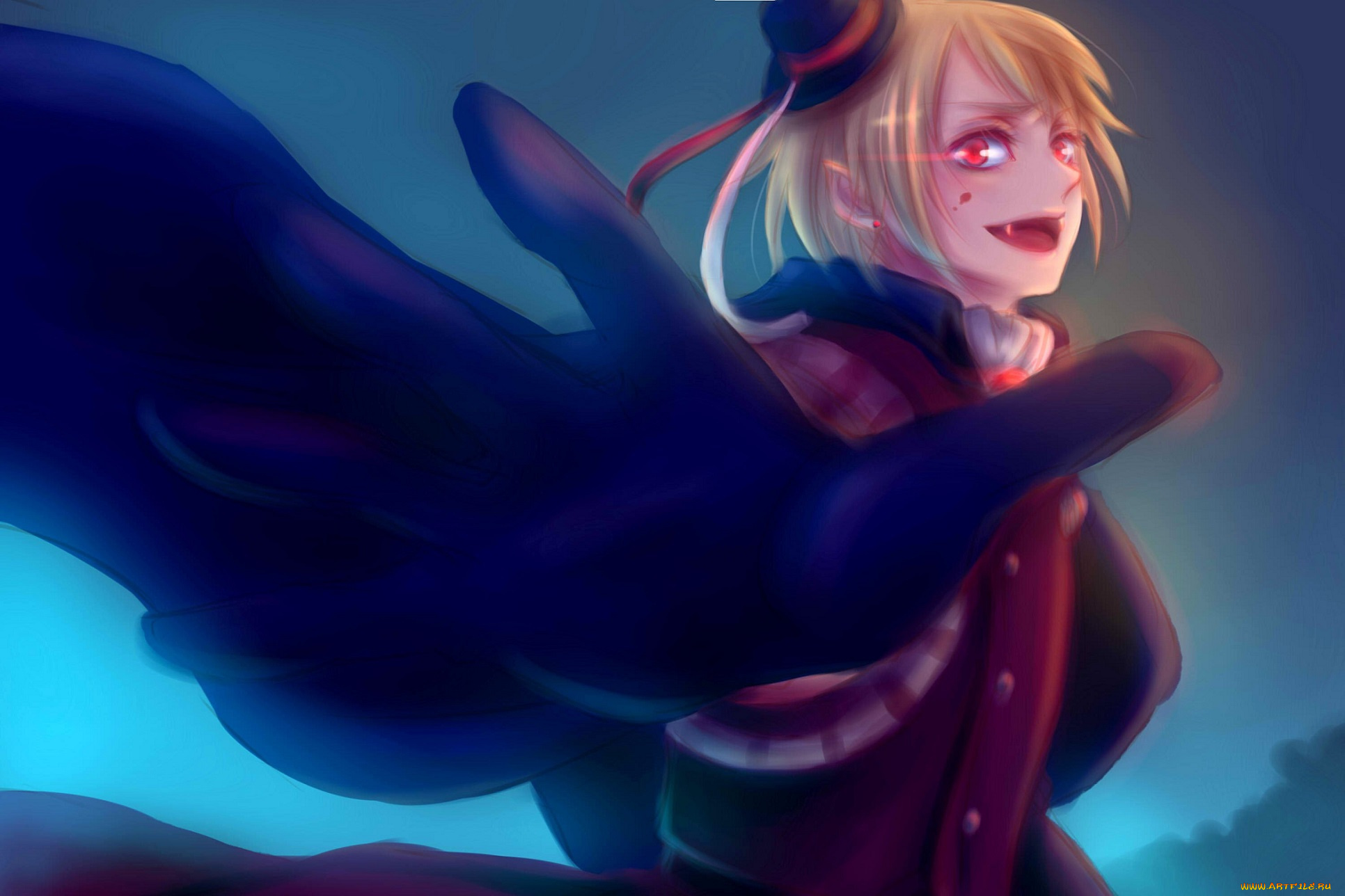 аниме, hetalia, , axis, powers, вампир, парень, арт