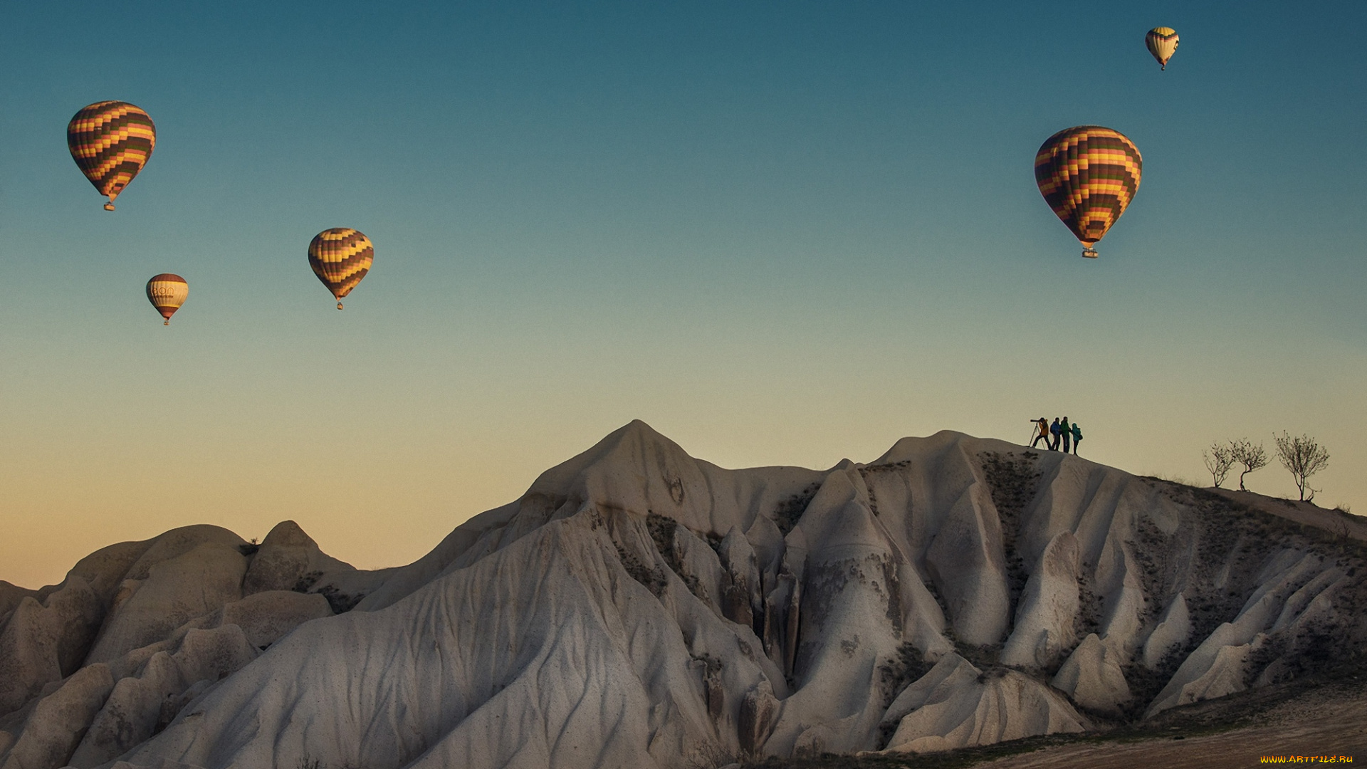 авиация, воздушные, шары, шар, фон, горы