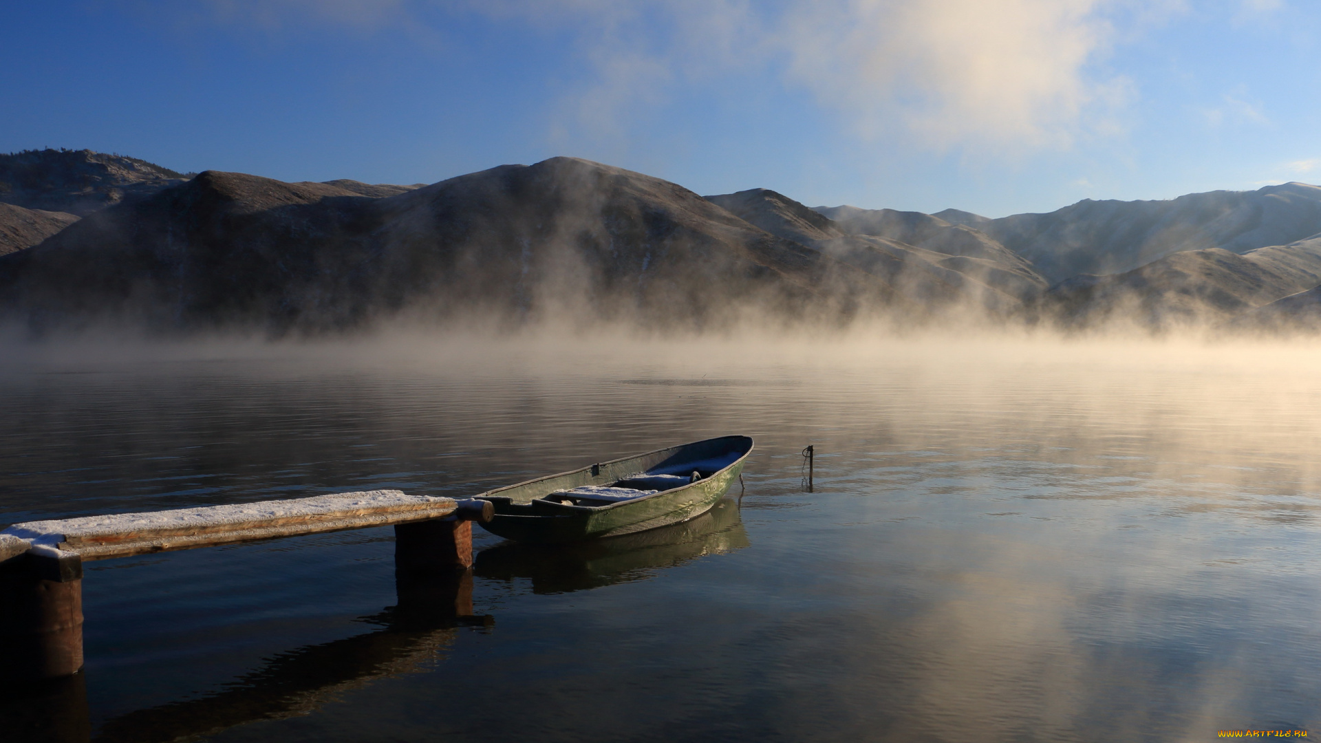 корабли, лодки, , шлюпки, озеро, утро, лодка, туман