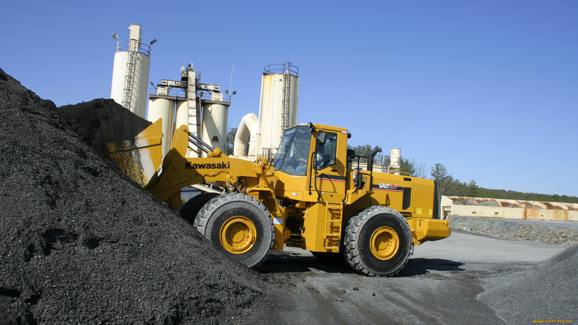 техника, фронтальные, погрузчики, kawasaki