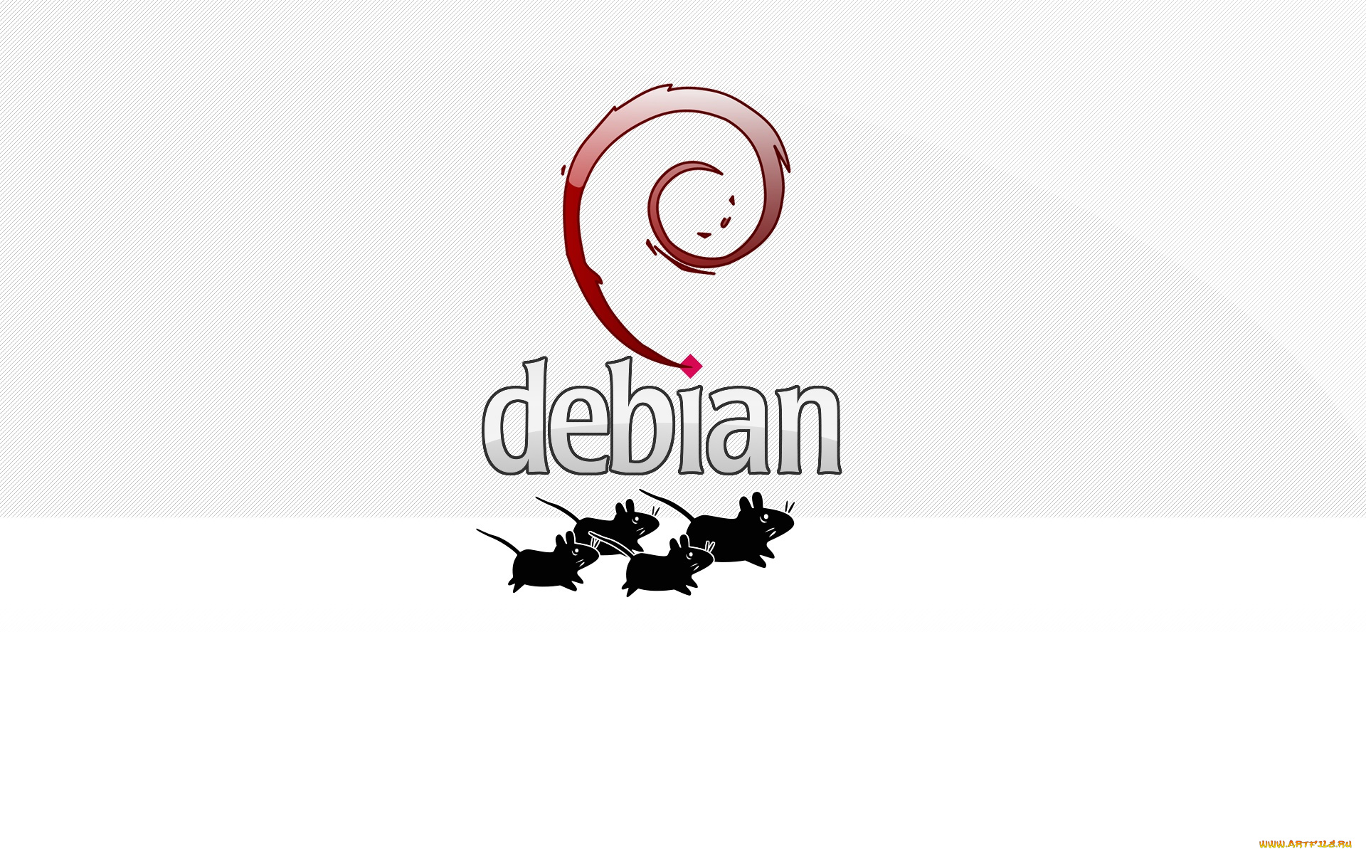 компьютеры, debian, логотип, фон