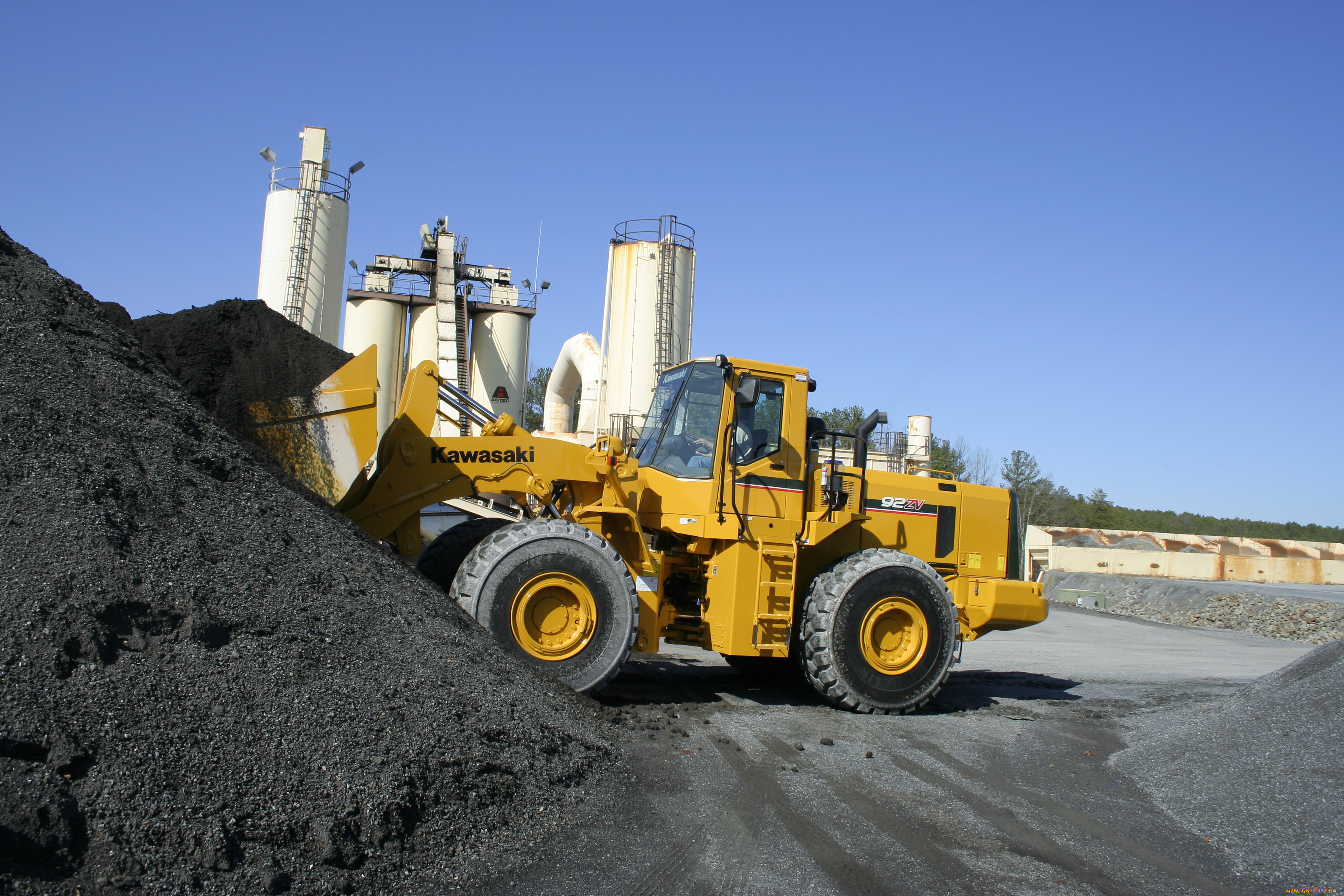техника, фронтальные, погрузчики, kawasaki