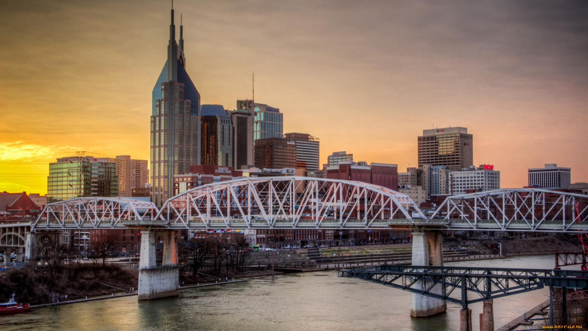 nashville, города, -, панорамы, простор