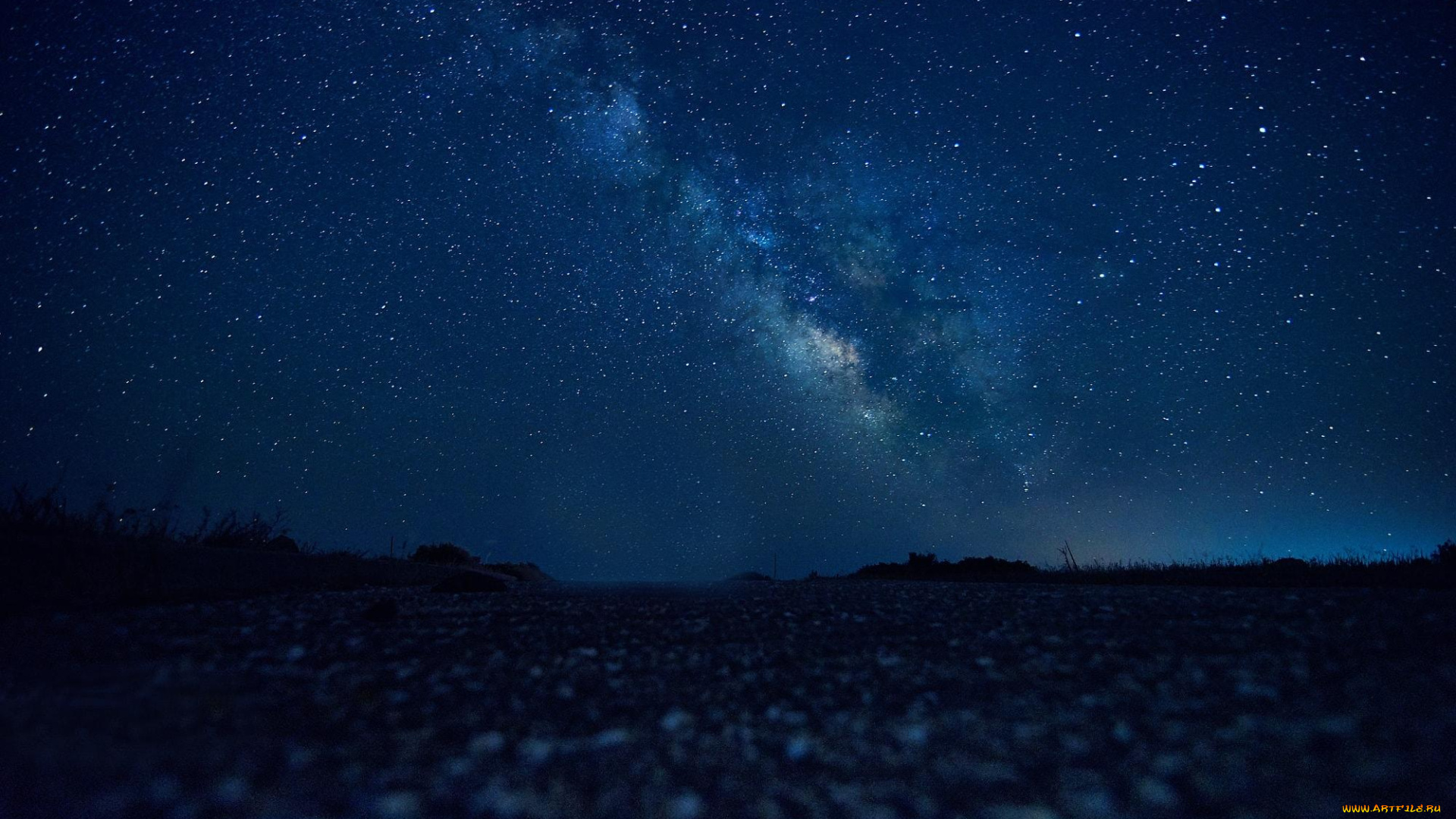 природа, дороги, звезды, дорога, млечный, путь, ночь, небо