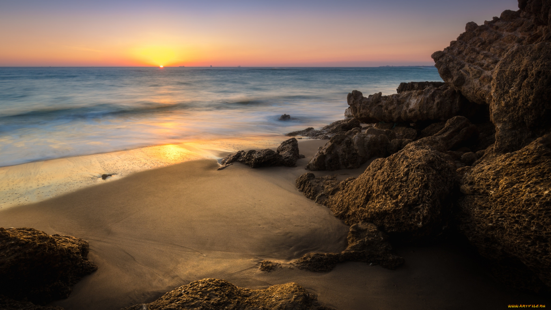 природа, побережье, простор