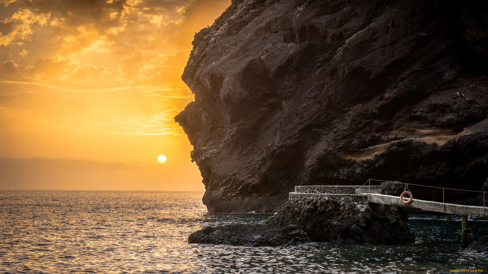 природа, побережье, простор