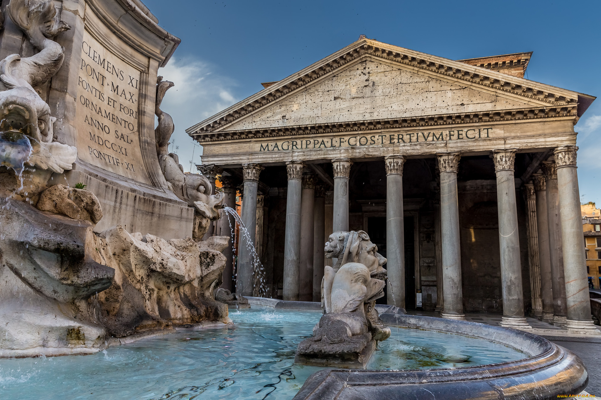 piazza, della, rotonda, &, pantheon, города, рим, , ватикан, , италия, простор