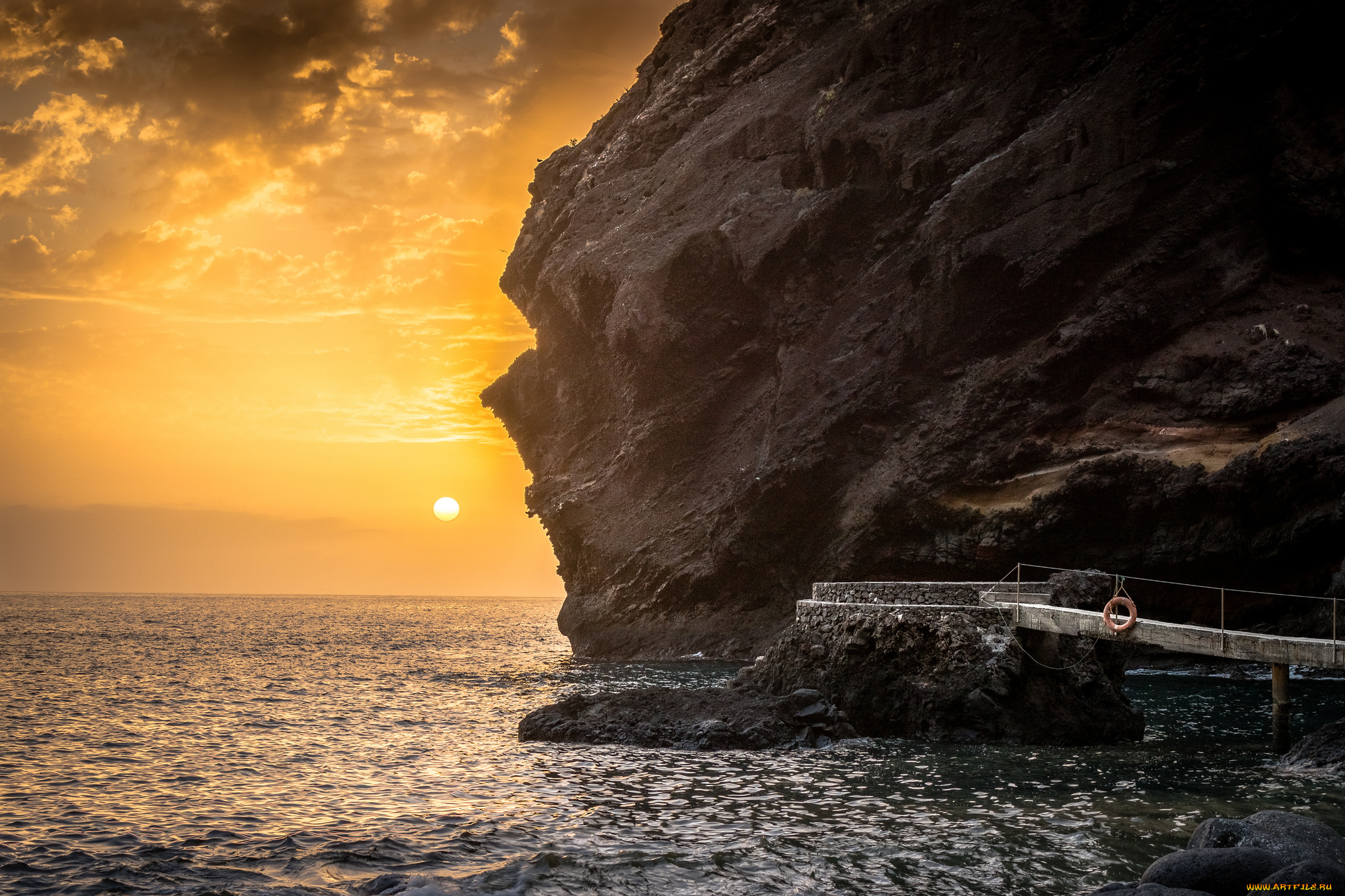 природа, побережье, простор