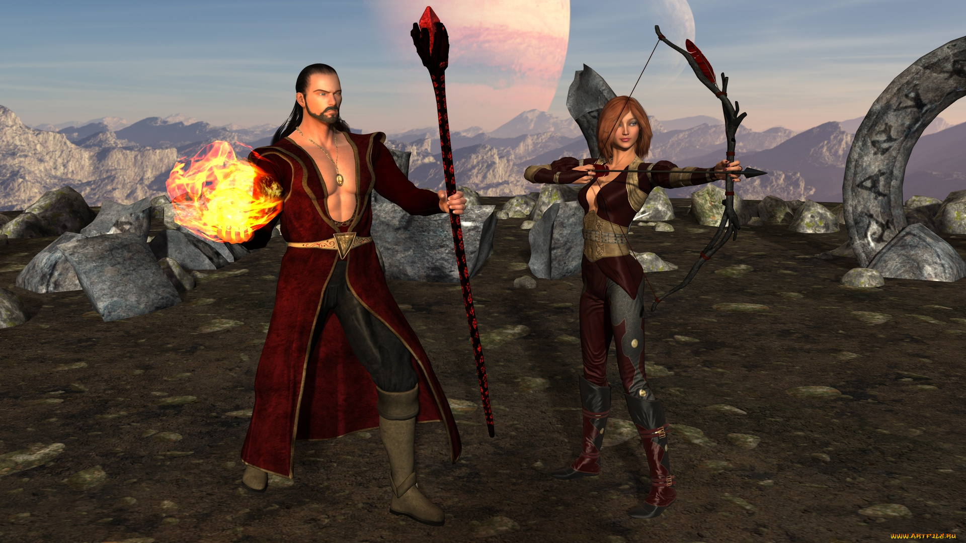 3д, графика, фантазия, , fantasy, фон, взгляд, девушка