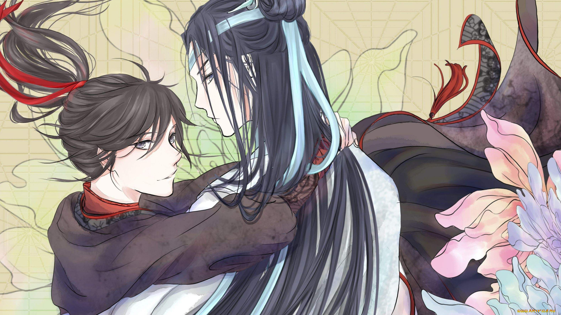 аниме, mo, dao, zu, shi, вэй, усянь, лань, ванцзы, цветы