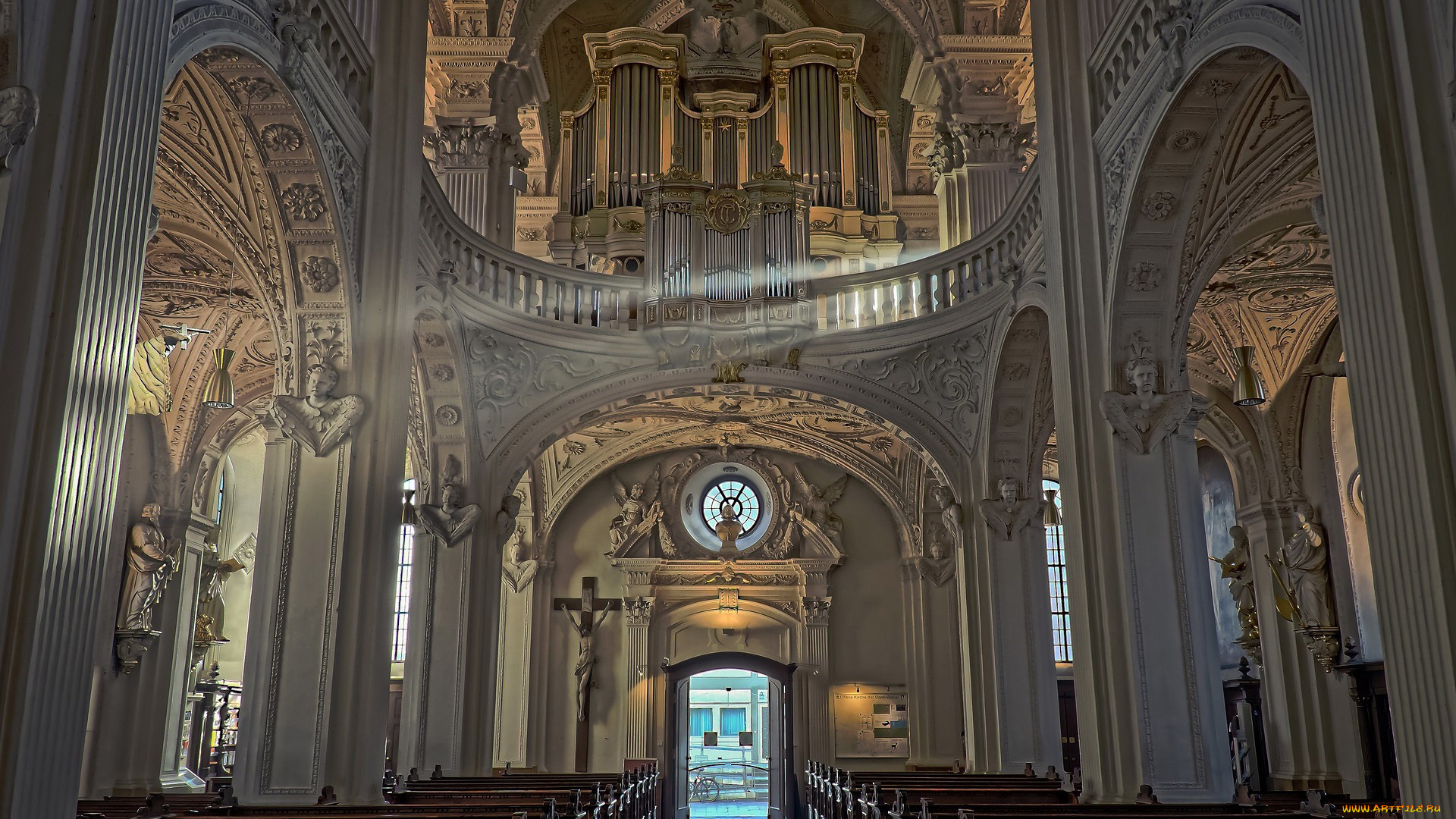 интерьер, убранство, , роспись, храма, костел, орган