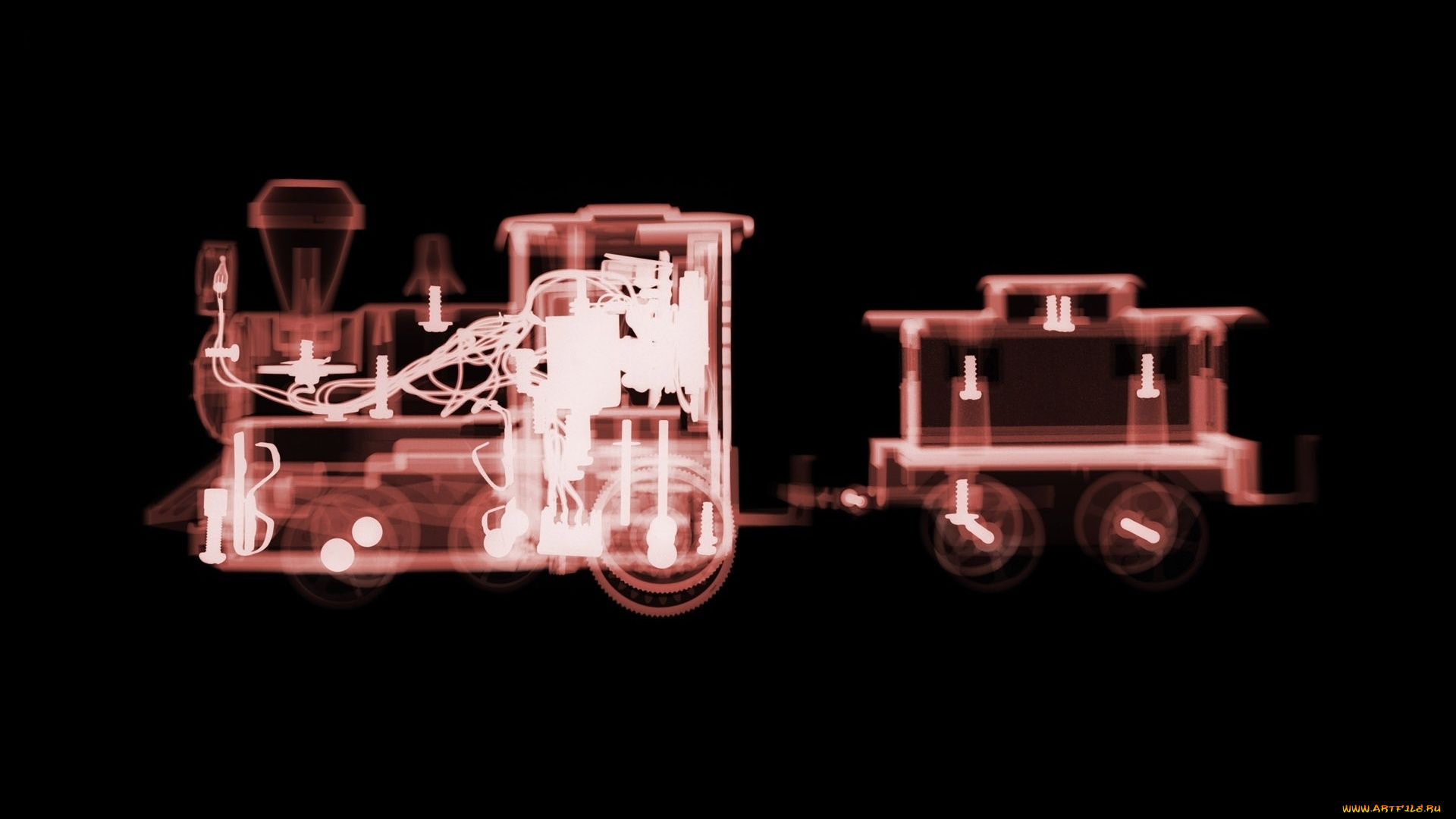 разное, кости, , рентген, паровозик, игрушка