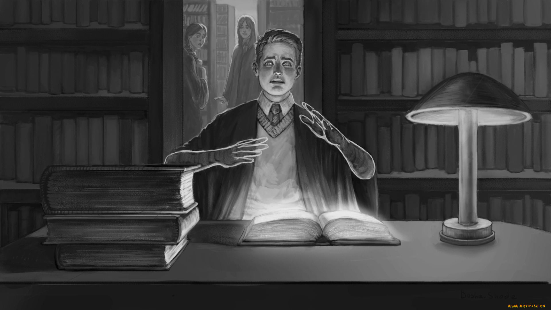 рисованное, кино, , мультфильмы, ученики, маги, библиотека, магия, книга